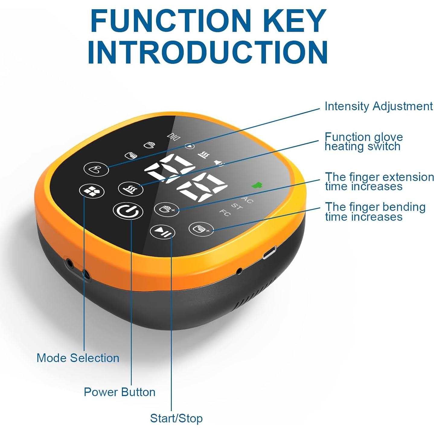 Guantes de Rehabilitación NIWEI ST04 para Mano Derecha S Naranja