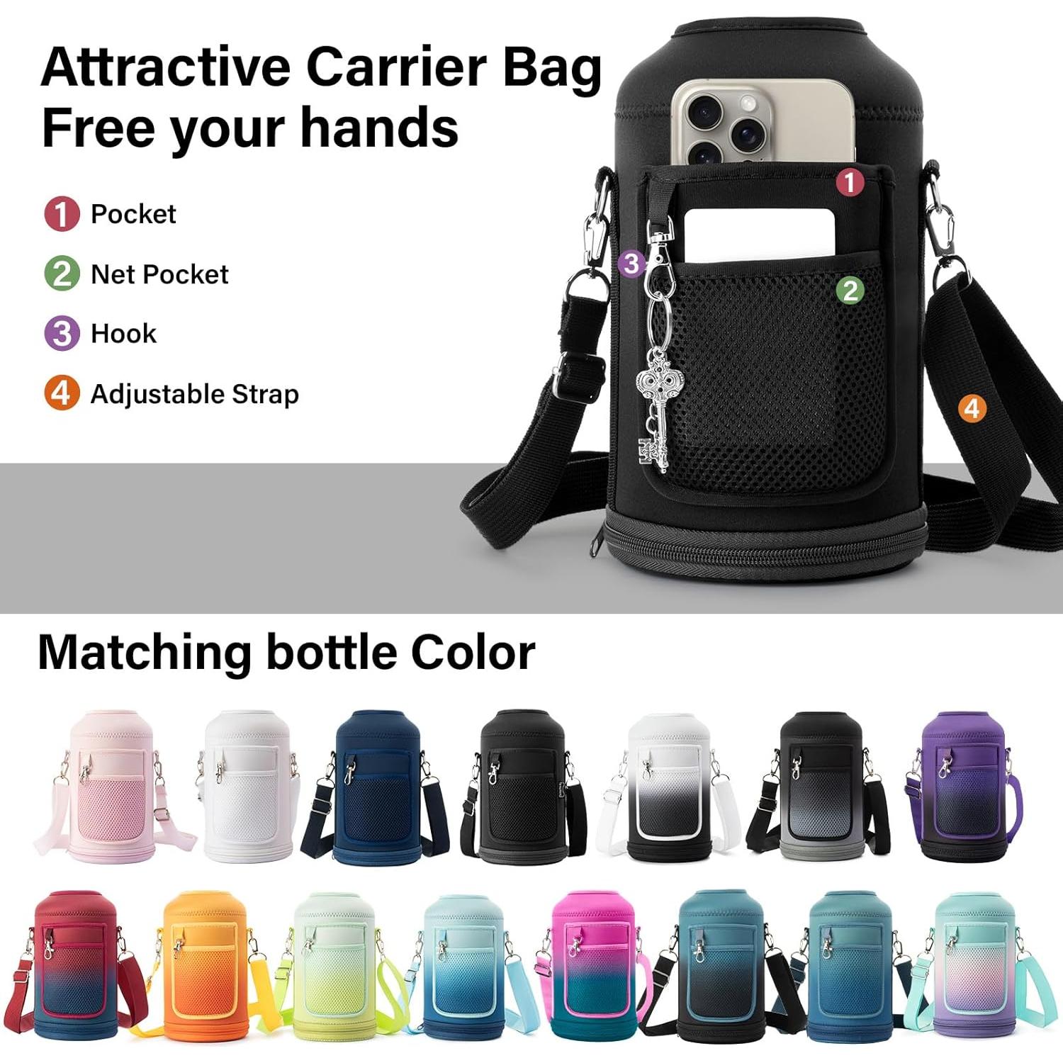 Botella de Agua DYSANKY 64 oz Acero Inoxidable Aislada