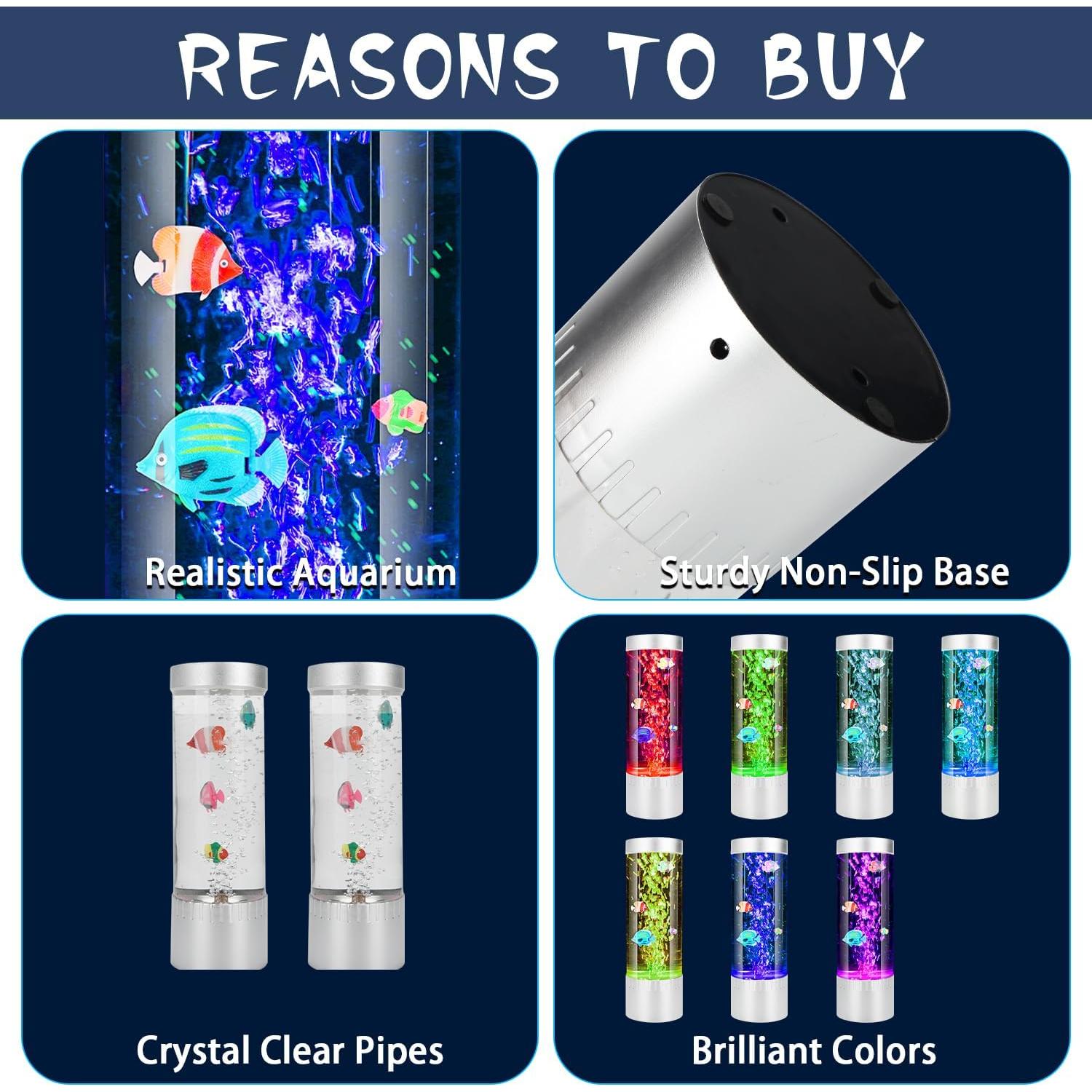 Lámpara Sensorial de Pescado Oceánico SHTALHST 32cm 7 Colores