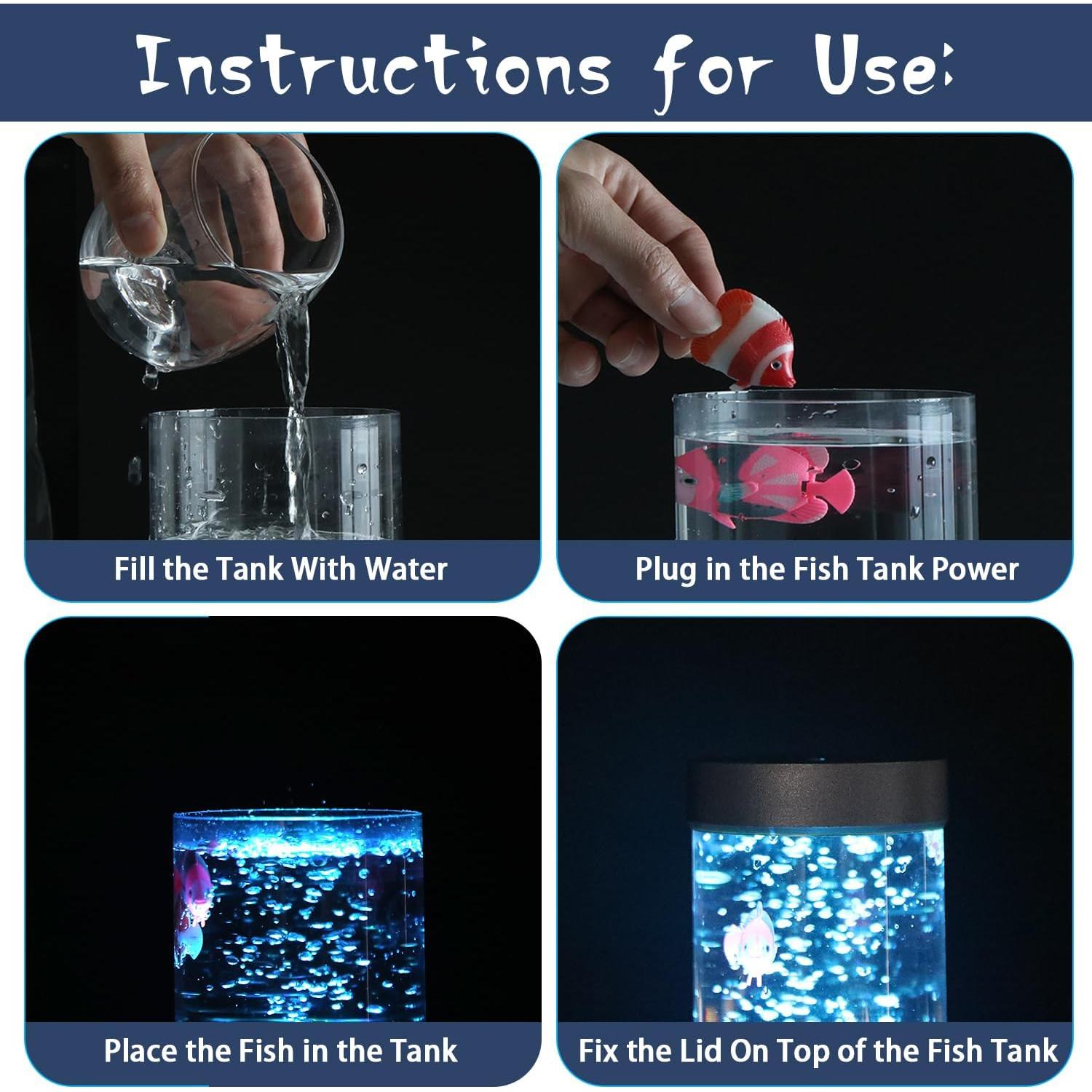 Lámpara Sensorial de Pescado Oceánico SHTALHST 32cm 7 Colores