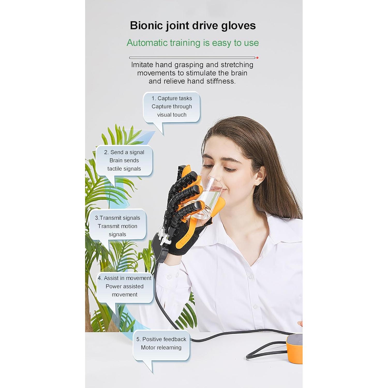 Guantes Robóticos FSDLJSP para Rehabilitación de Mano XXL