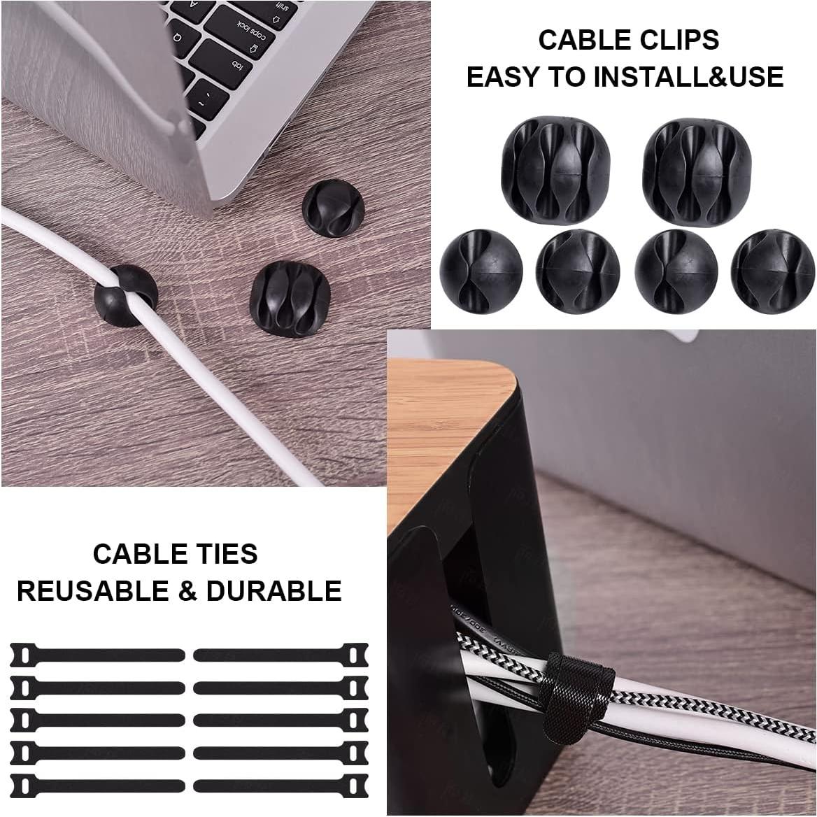 Caja Organizadora de Cables TuweChen Estilo Bambú 2 Piezas