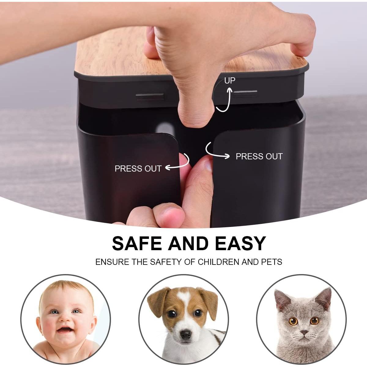 Caja Organizadora de Cables TuweChen Estilo Bambú 2 Piezas