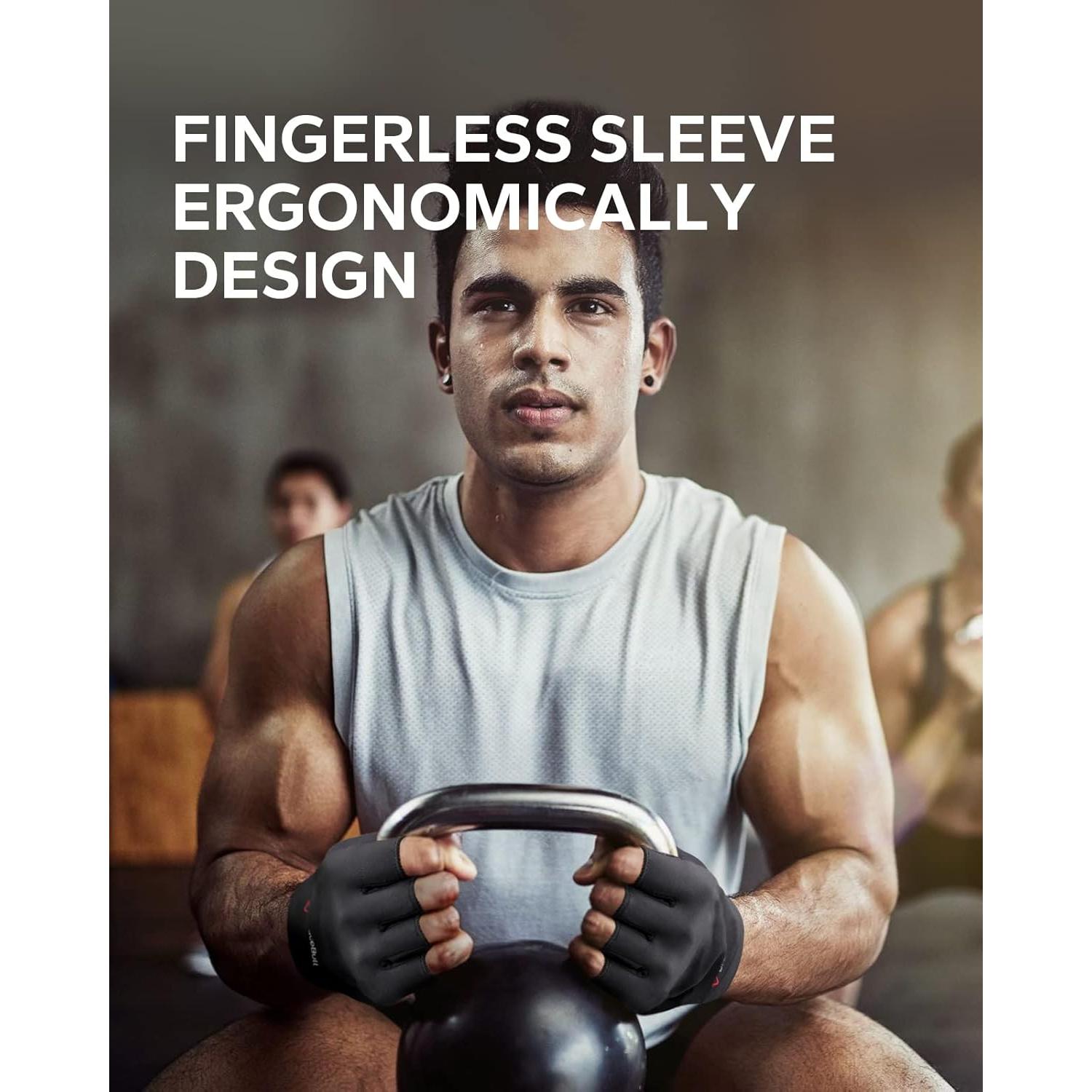 BraceBull Arthritis Gloves (1 Pair), Copper Infused Fingerless Compression Gloves, RSI and Relieve Hand Pain for Women & Men