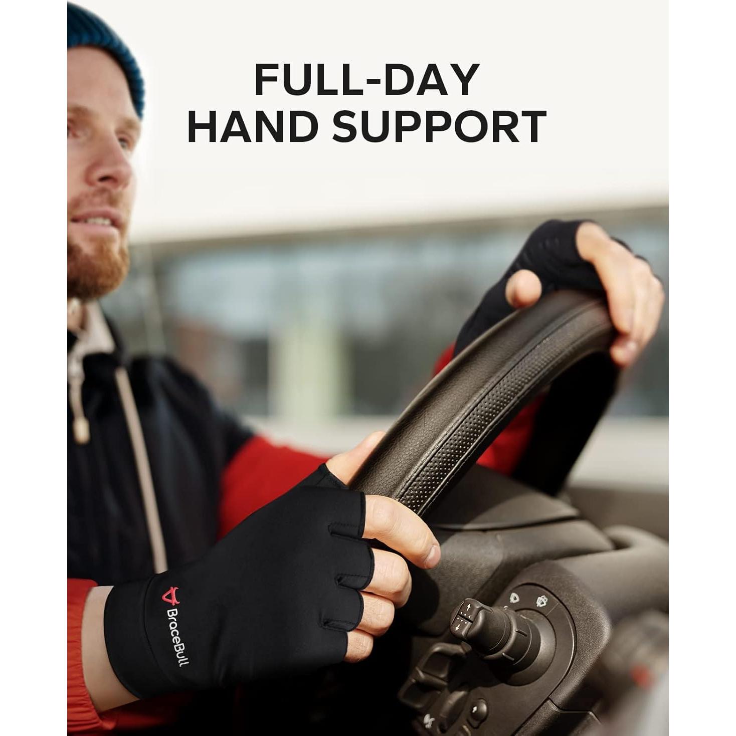 Guantes de Compresión BraceBull Sin Dedos para Artritis