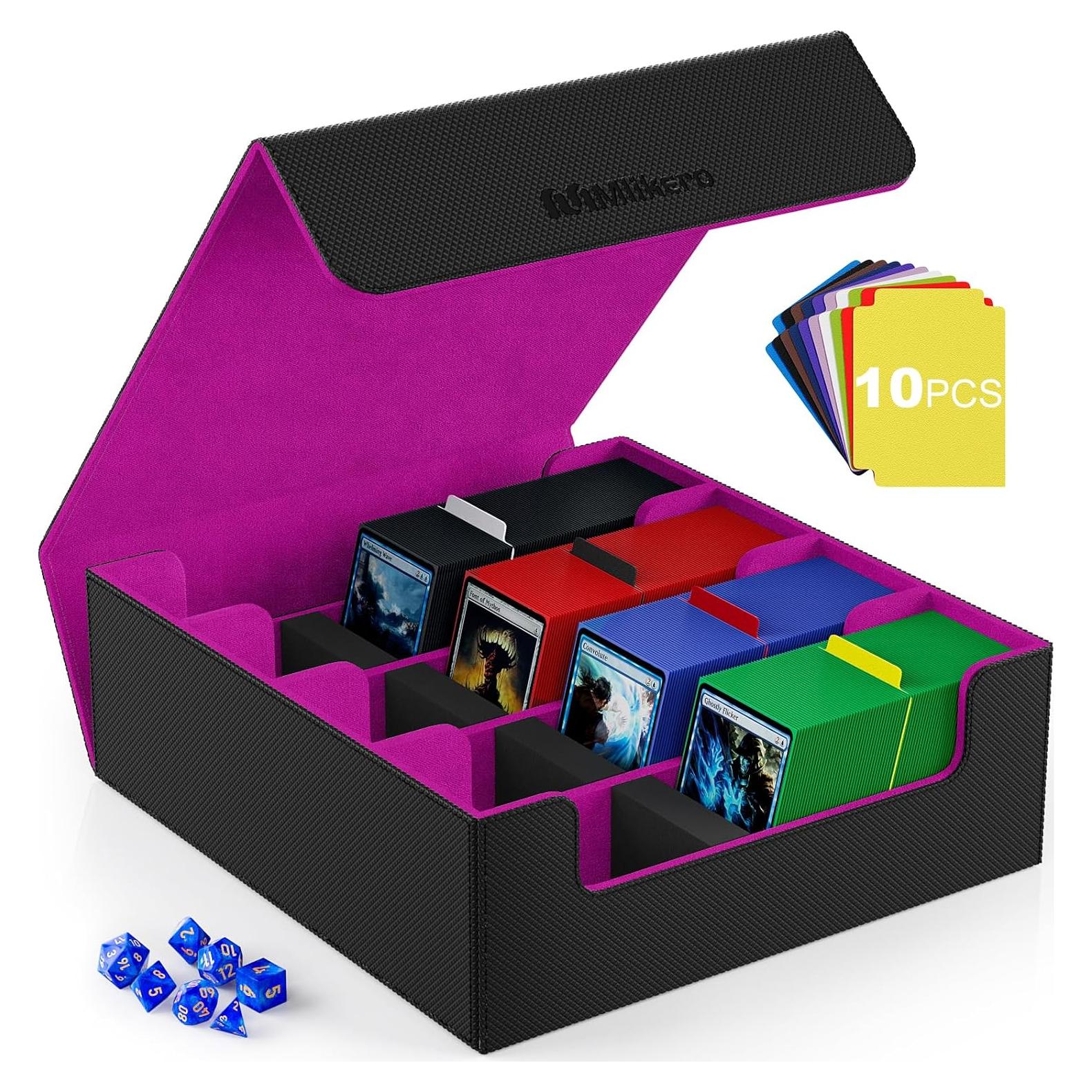 Caja de Cartas Mlikero 4 Filas Color Púrpura Impermeable