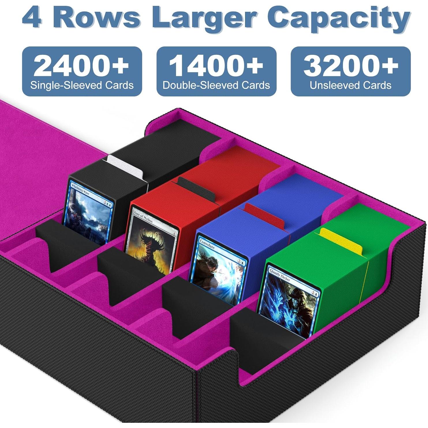 Caja de Cartas Mlikero 4 Filas Color Púrpura Impermeable