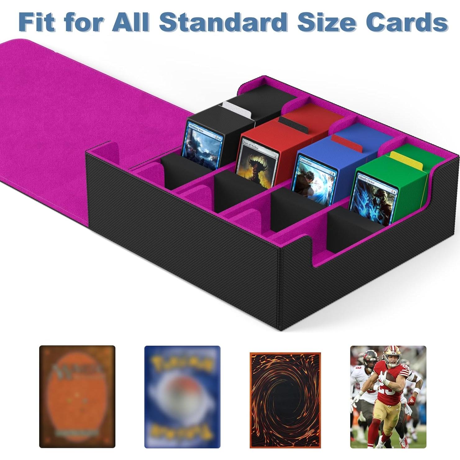 Caja de Cartas Mlikero 4 Filas Color Púrpura Impermeable