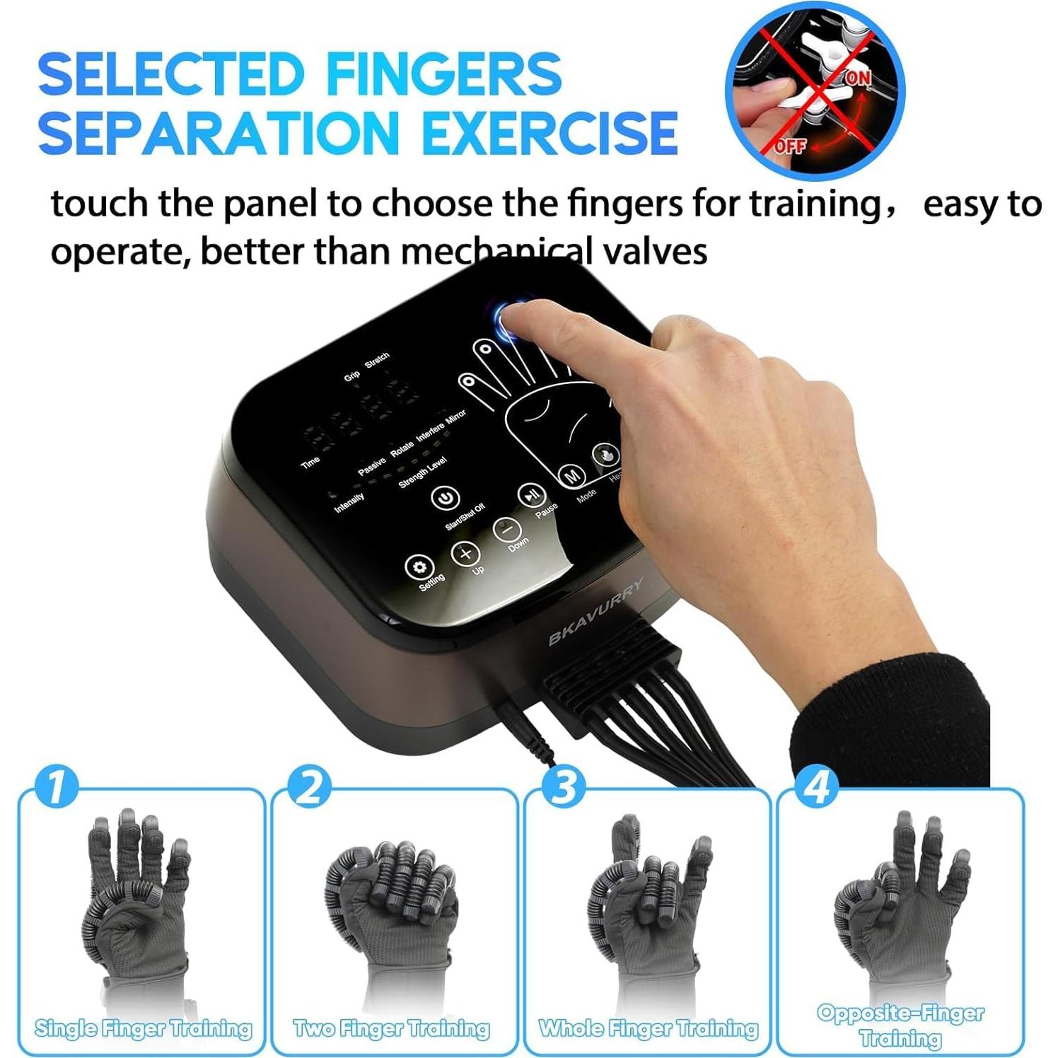 Guantes de Rehabilitación Robótica KWYBOW XL Negro