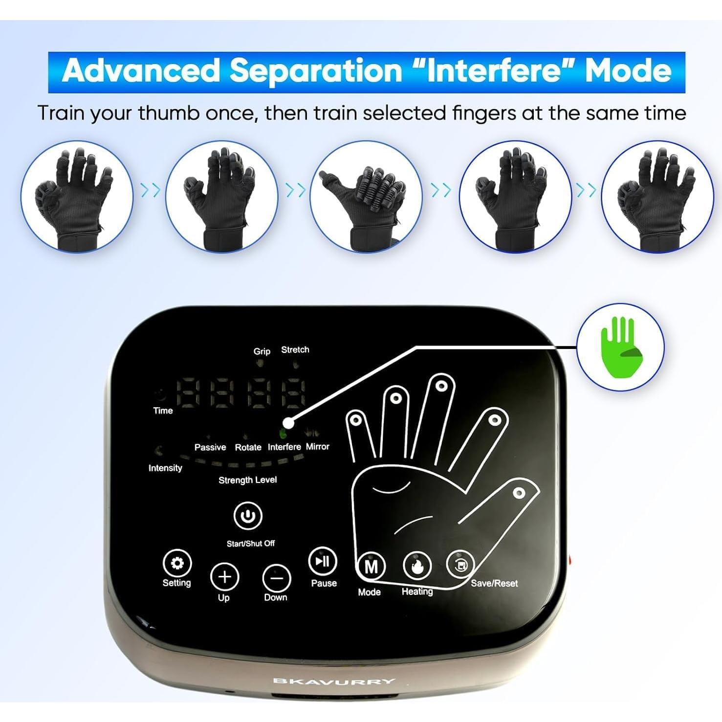 Guantes de Rehabilitación Robótica KWYBOW XL Negro