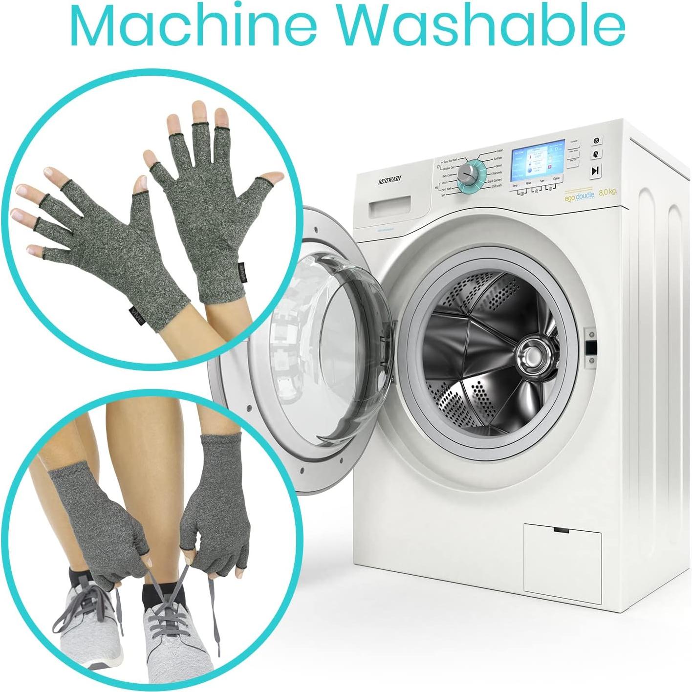 Guantes Vive para Artritis - Compresión Dedo Abierto Gris