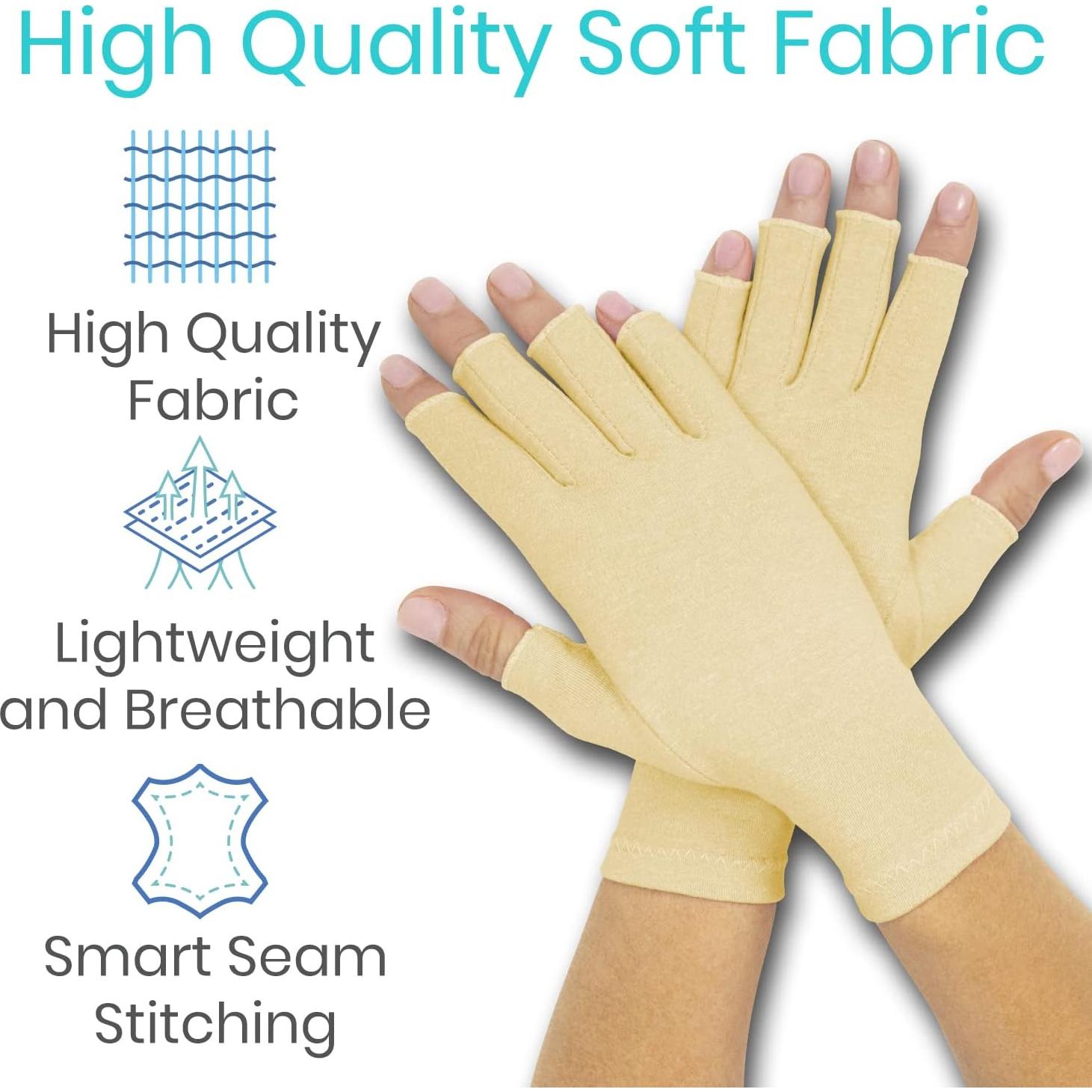 Guantes de Compresión Vive para Artritis - X-Large Beige