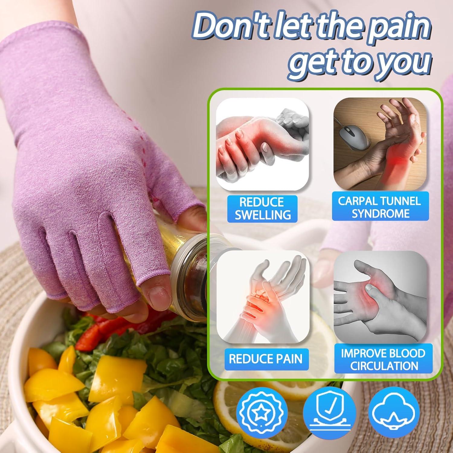 Guantes de Compresión DRNAIETY para Artritis Sin Dedos XL