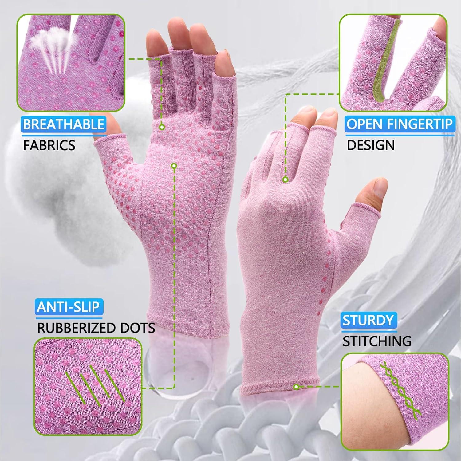 Guantes de Compresión DRNAIETY para Artritis Sin Dedos XL