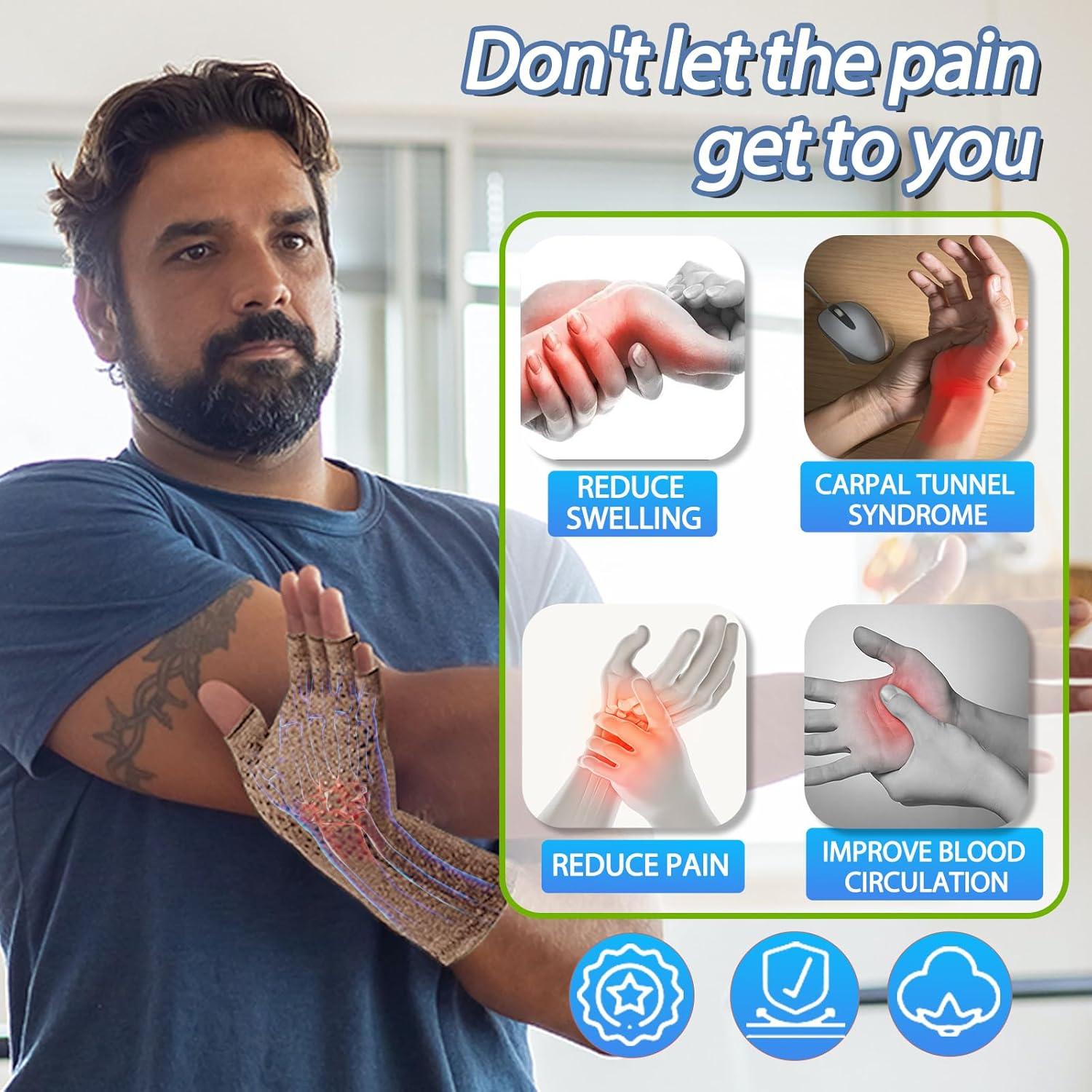 Guantes de Compresión DRNAIETY para Artritis Sin Dedos