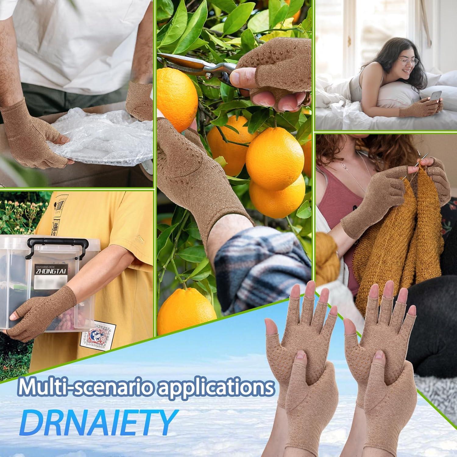 Guantes de Compresión DRNAIETY para Artritis Sin Dedos