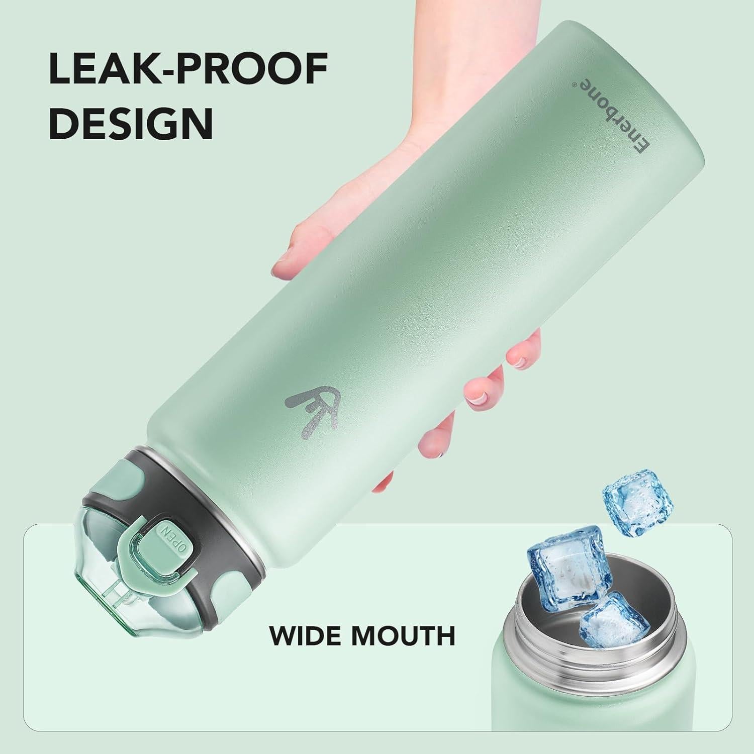 Botella de Agua Aislada Enerbone 32 oz Acero Inoxidable