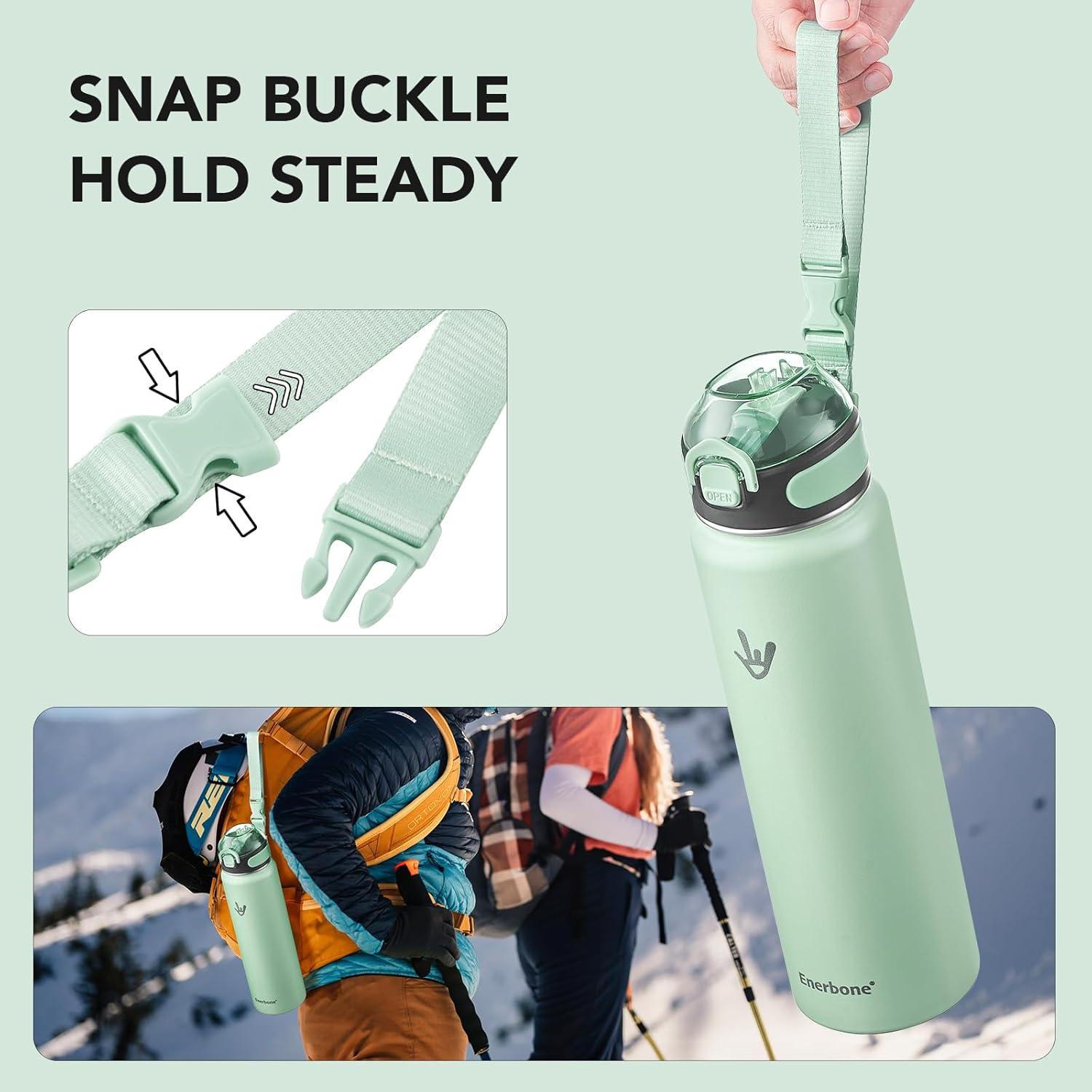 Botella de Agua Aislada Enerbone 32 oz Acero Inoxidable