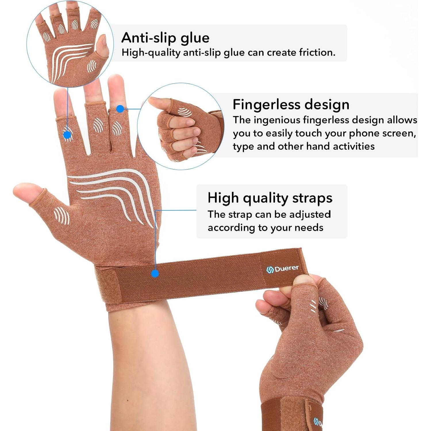 Guantes de Compresión Duerer para Artritis Unisex Mediano