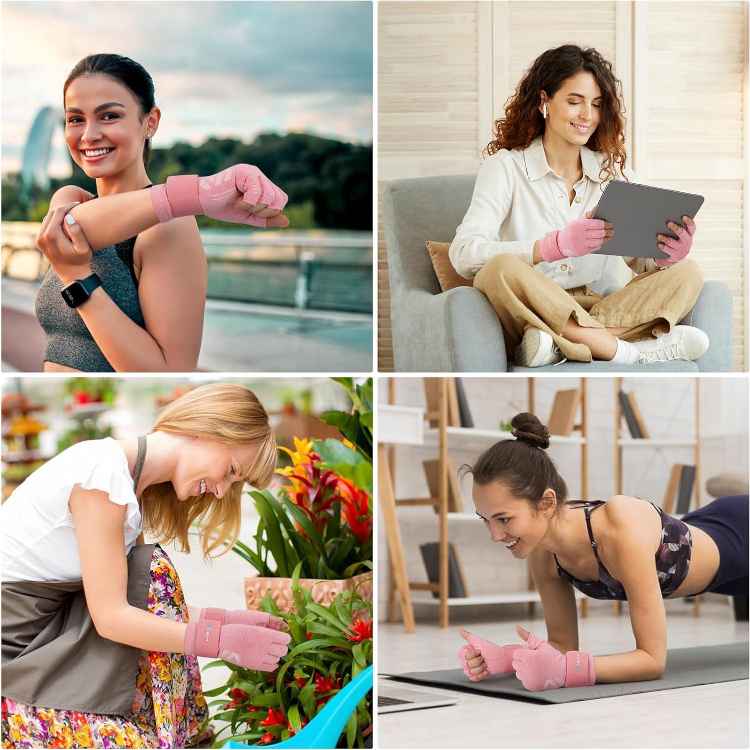 Guantes de Compresión Duerer para Artritis Unisex Rosa