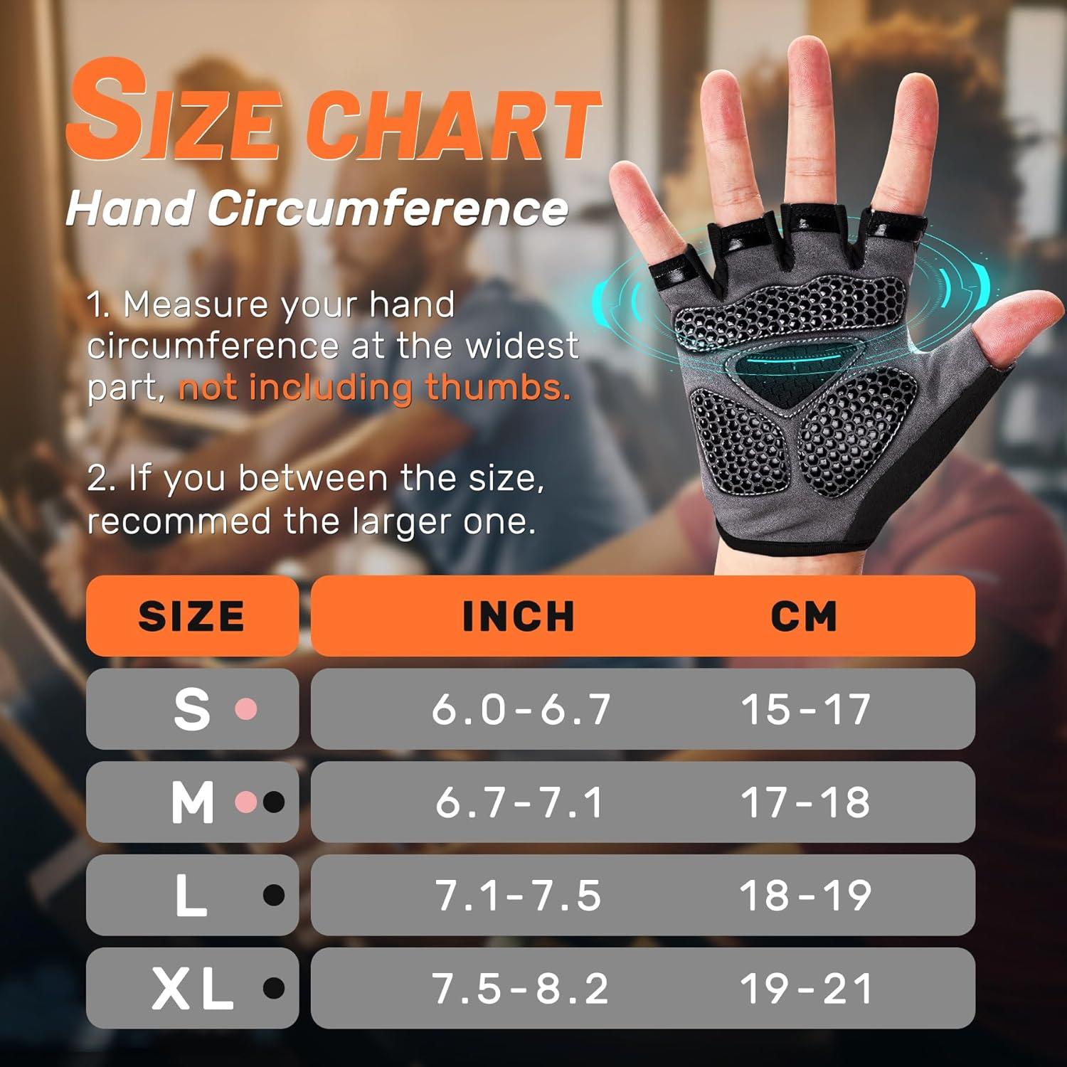 5-in-1 Workout Gloves for Men & Women, with Excellent Grip, Full Protection Exercise Weight Lifting Gym Gloves, Detachable Wrist Strap & Mesh Bag