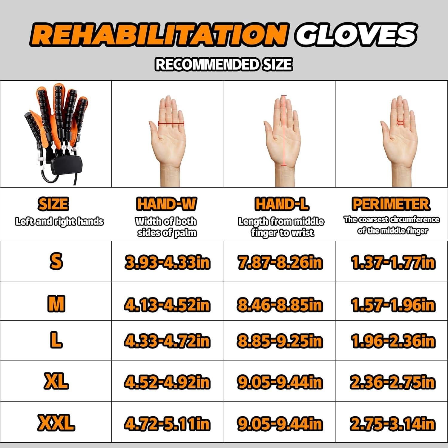 Guantes Robóticos de Rehabilitación - Terapia Mano Derecha XL