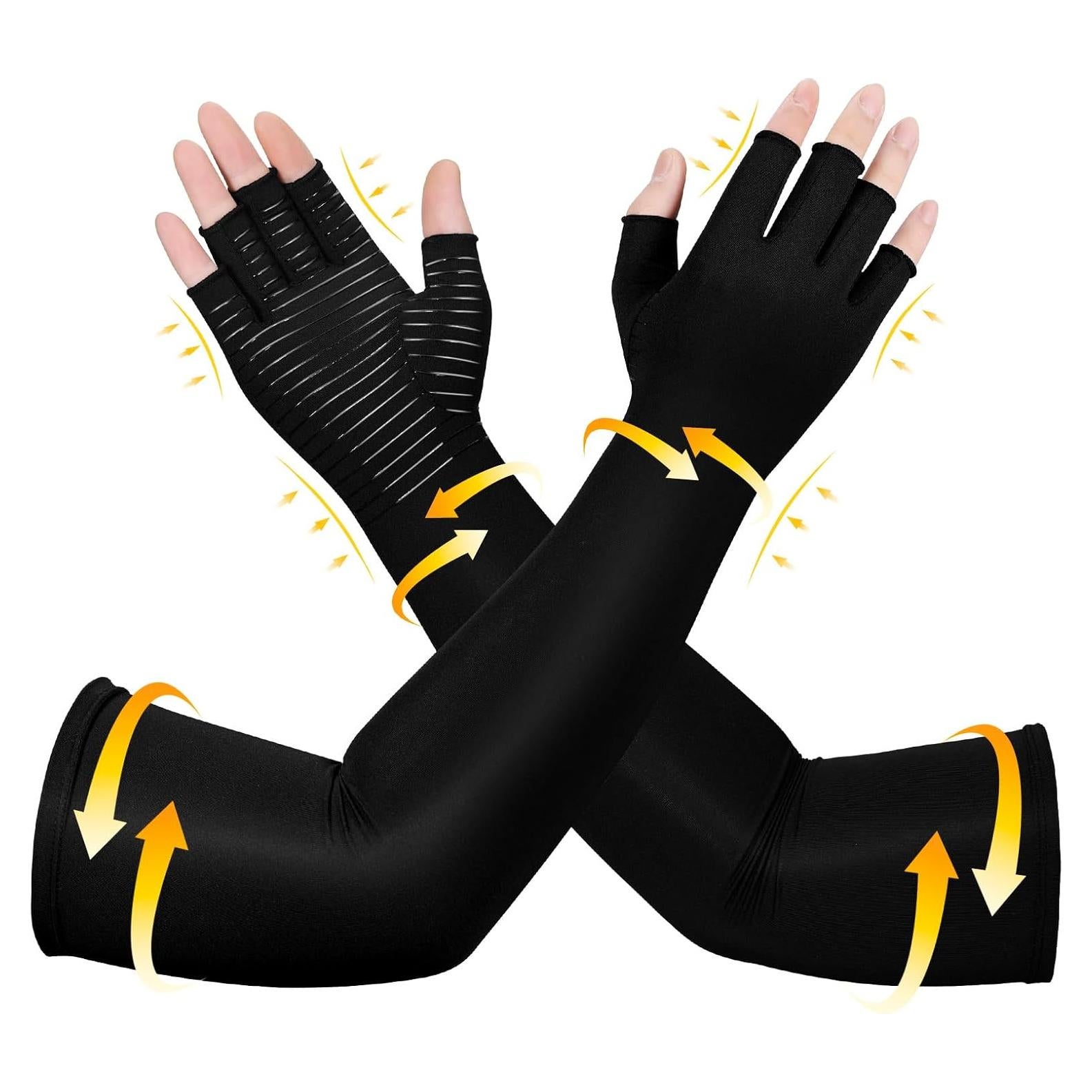 Guantes de Compresión de Cobre Zuscot para Artritis - Negro