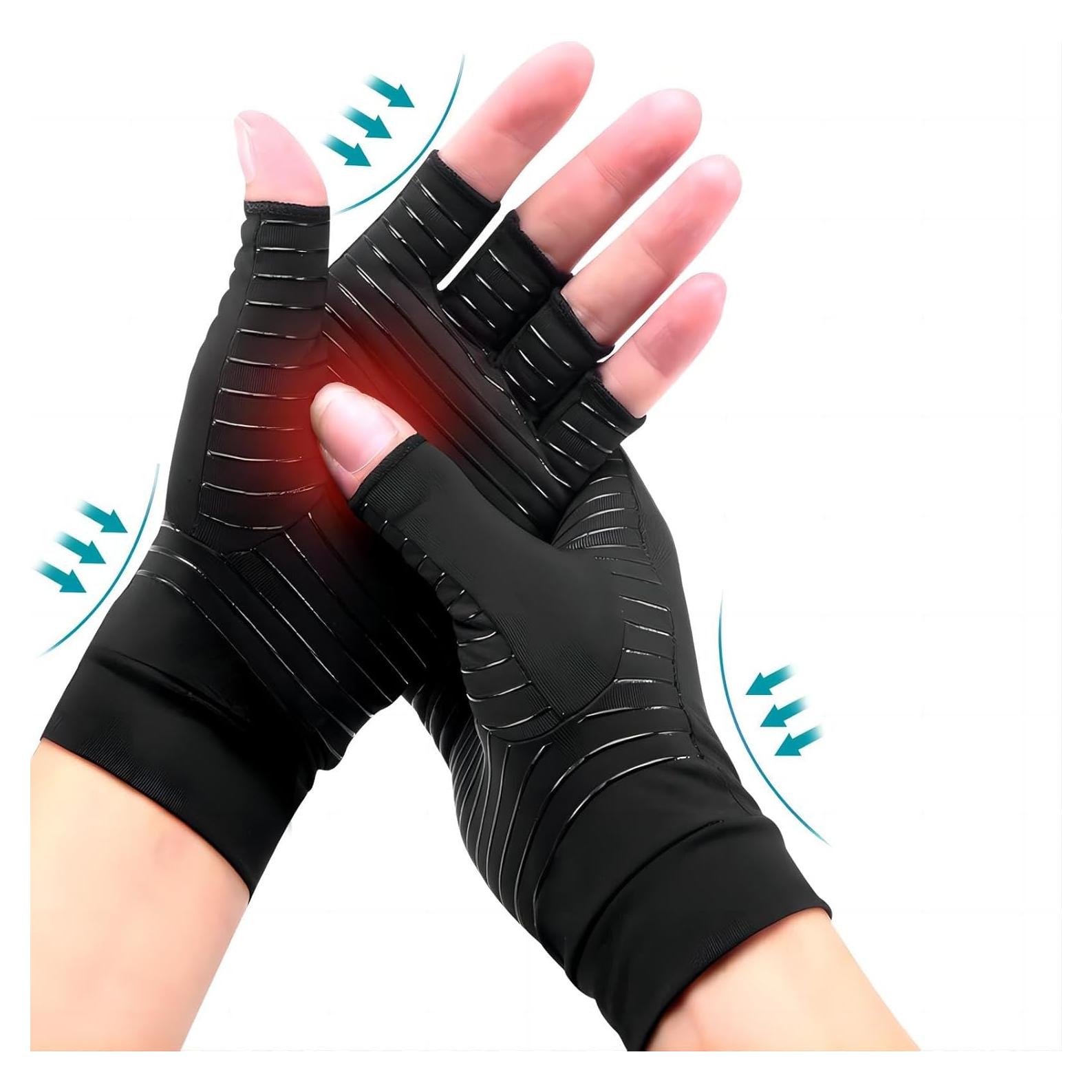 Guantes de Compresión para Artritis Ricbestlab - Pequeño Negro
