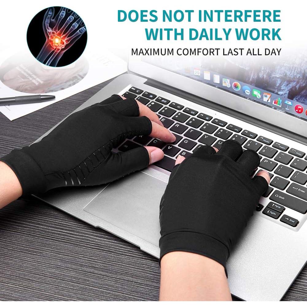 Guantes de Compresión para Artritis Ricbestlab - Pequeño Negro