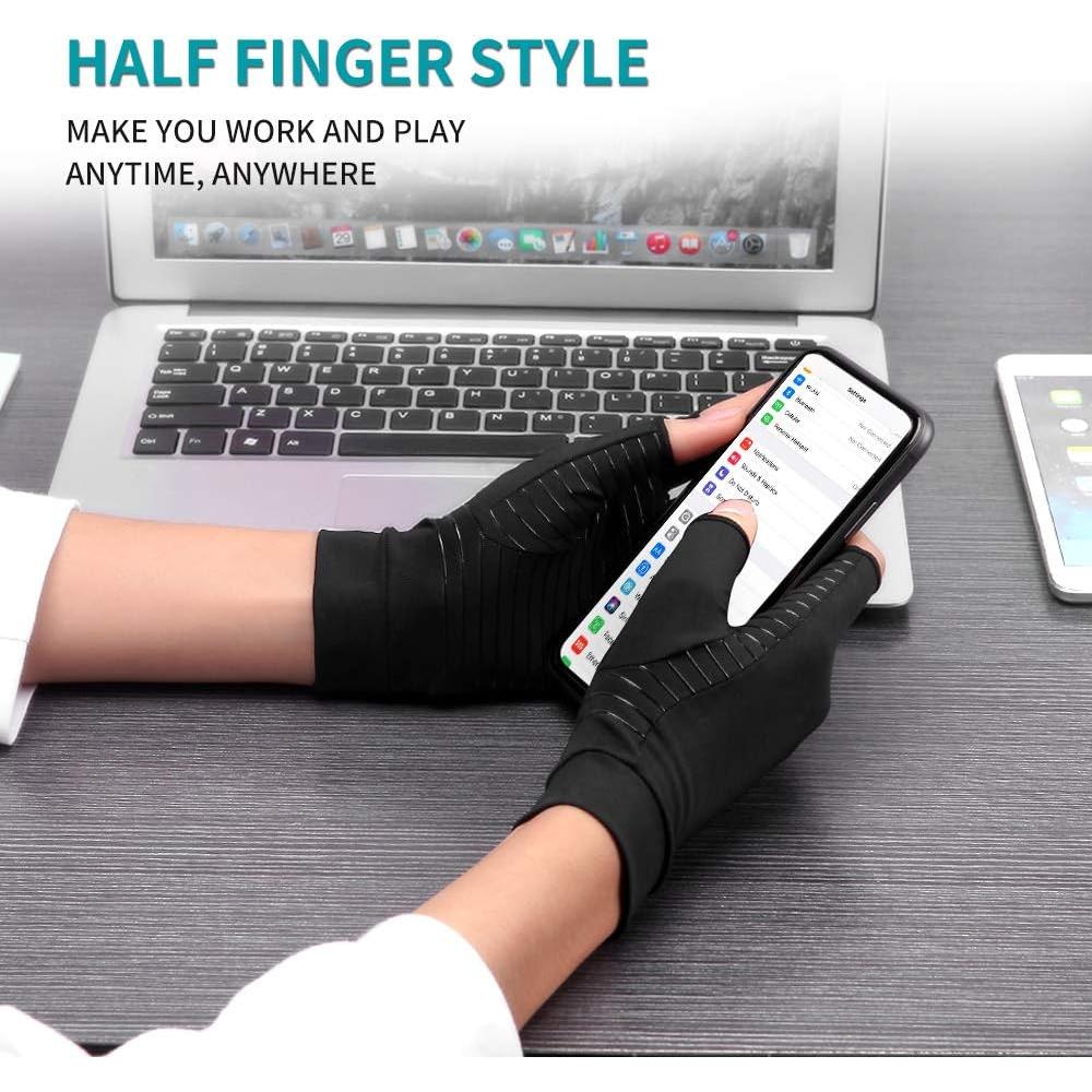 Guantes de Compresión para Artritis Ricbestlab - Pequeño Negro