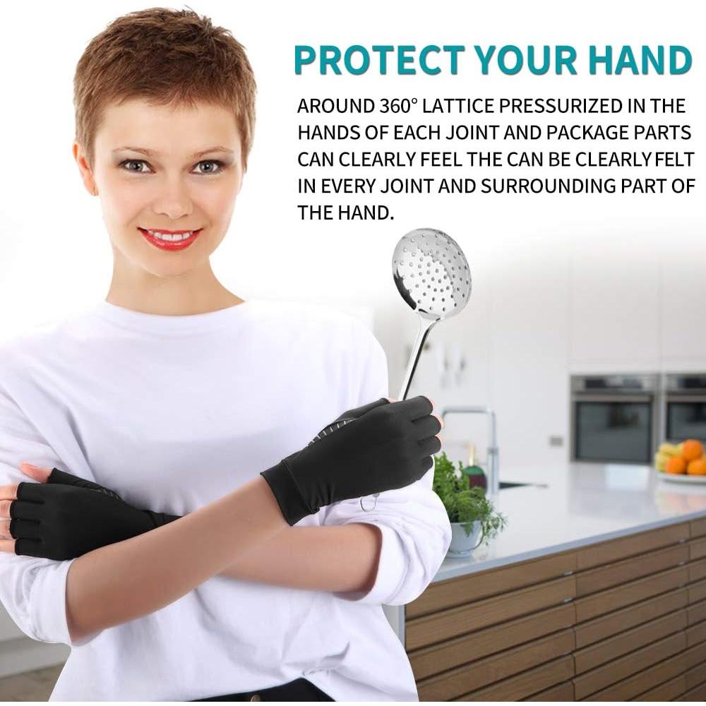 Guantes de Compresión para Artritis Ricbestlab - Pequeño Negro