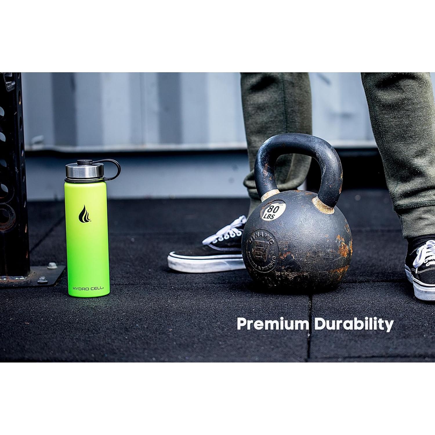 Botella de Agua Aislada Hydro Cell 710ml Neón con Popote