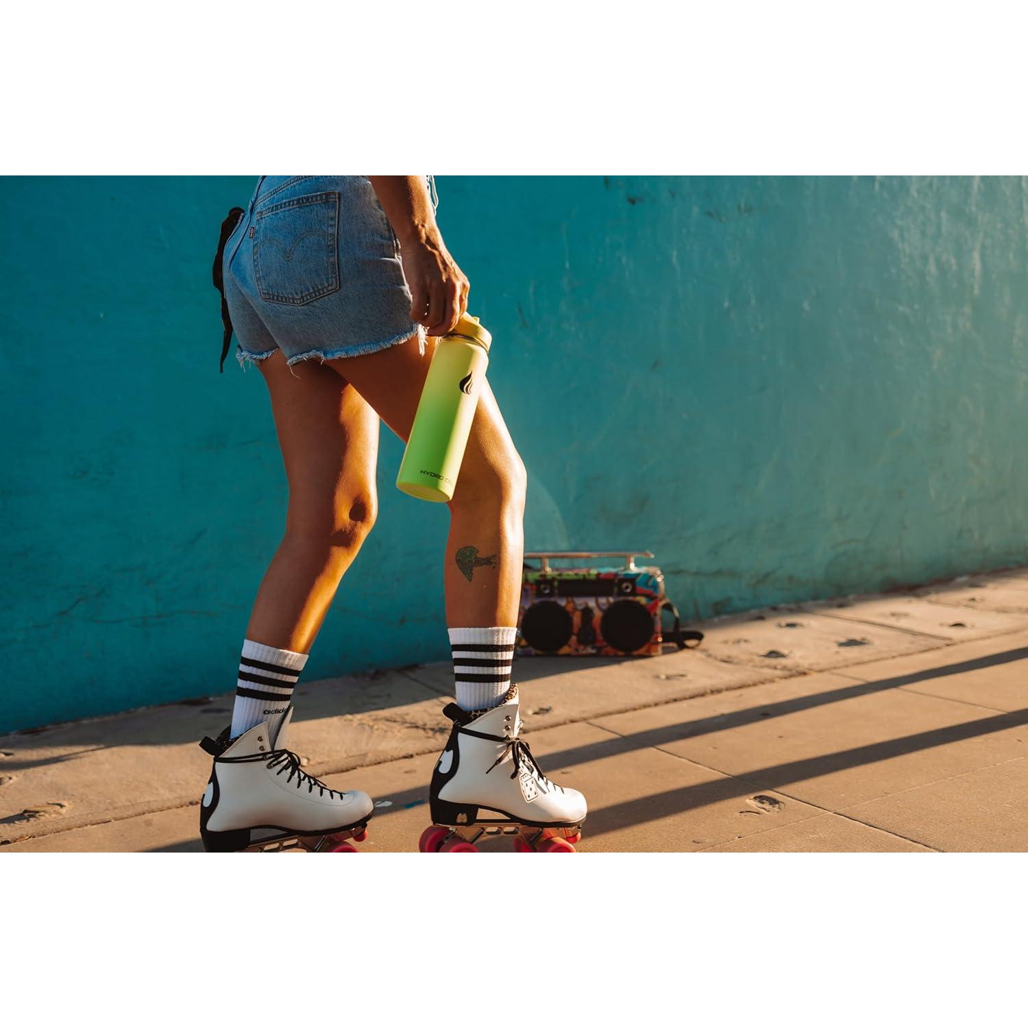 Botella de Agua Aislada Hydro Cell 710ml Neón con Popote