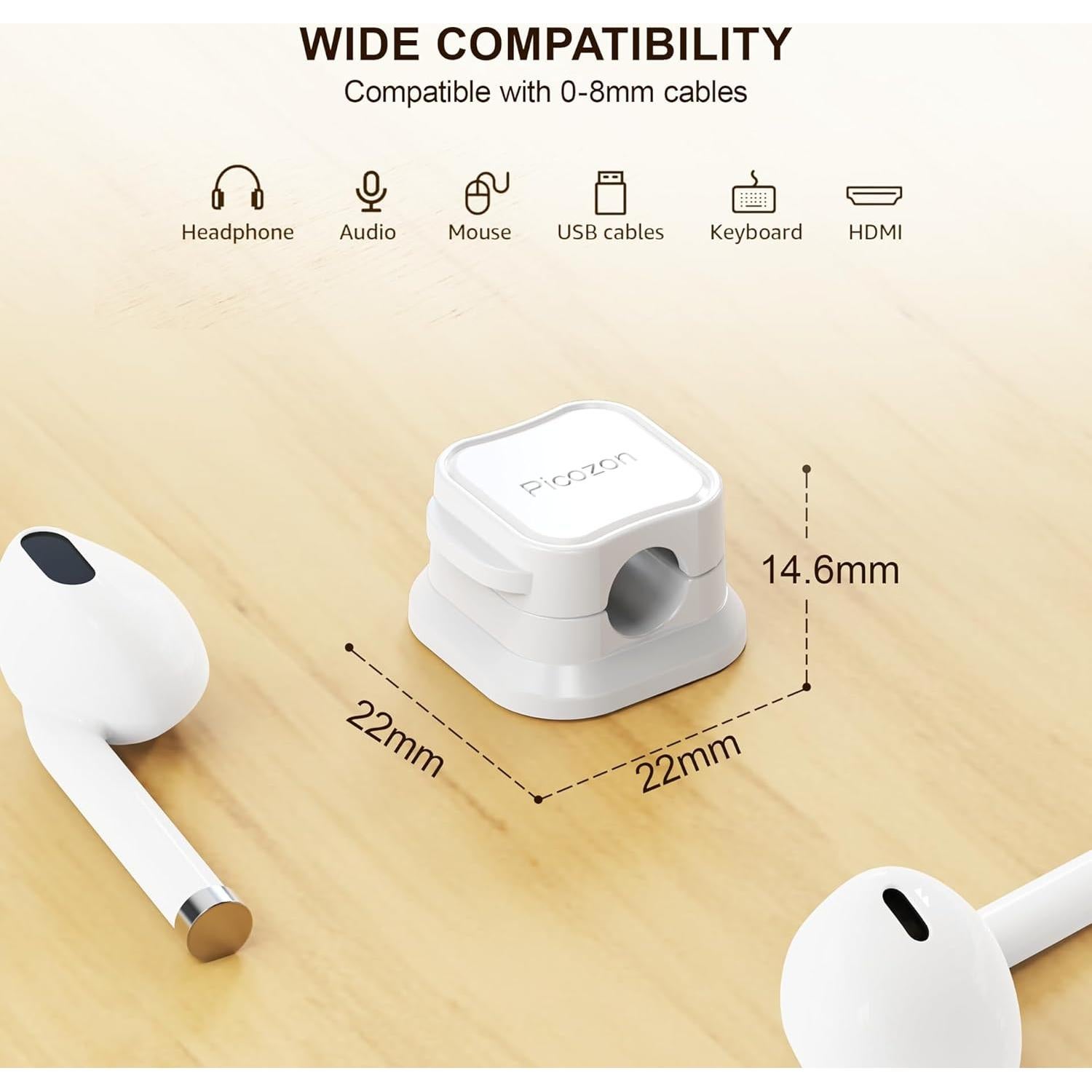 Organizador de Cables Magnético Picozon Pack de 6