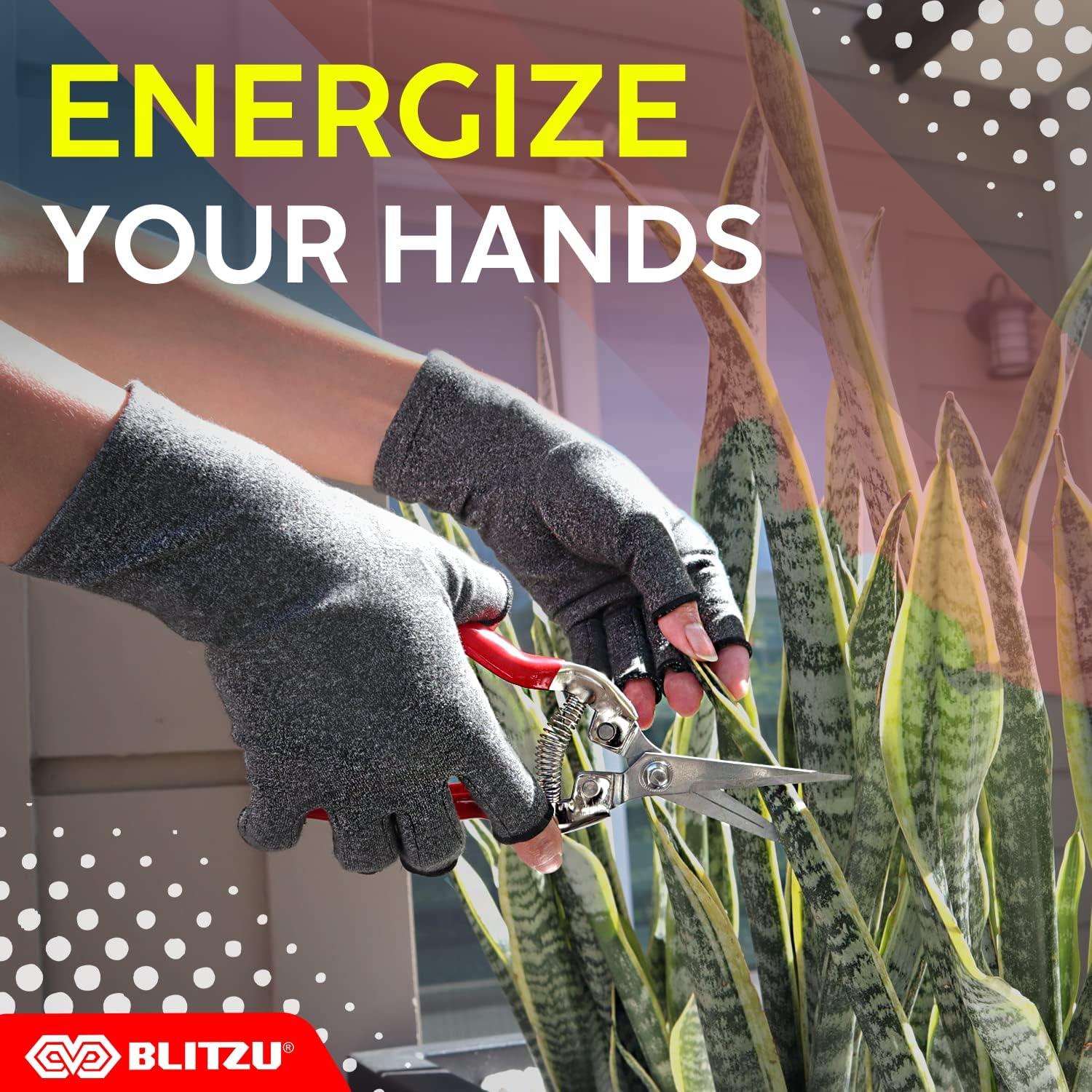 Guantes de Compresión para Artritis BLITZU - Negro - Pequeño