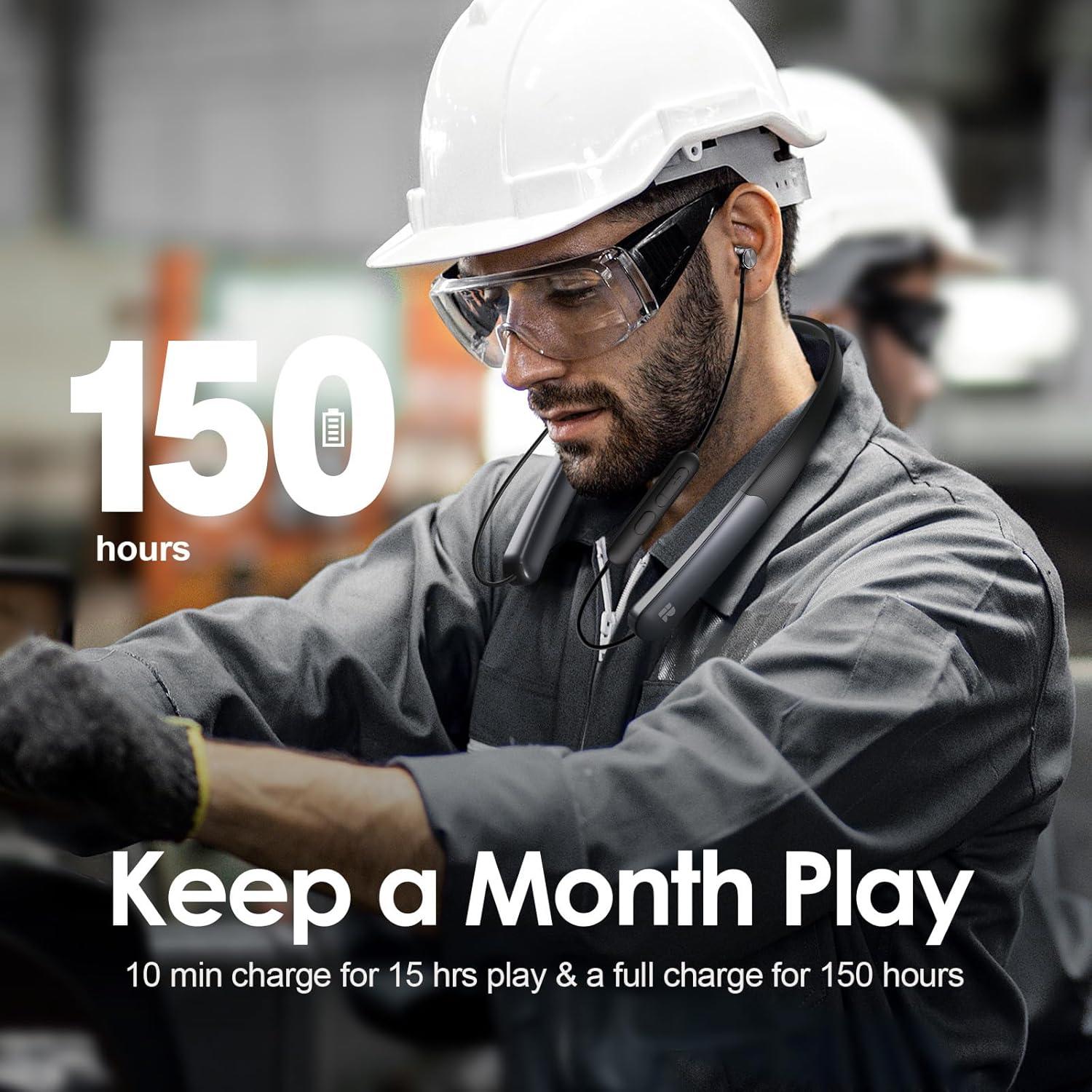 Auriculares Bluetooth Rythflo WH03 IPX7 150H Batería