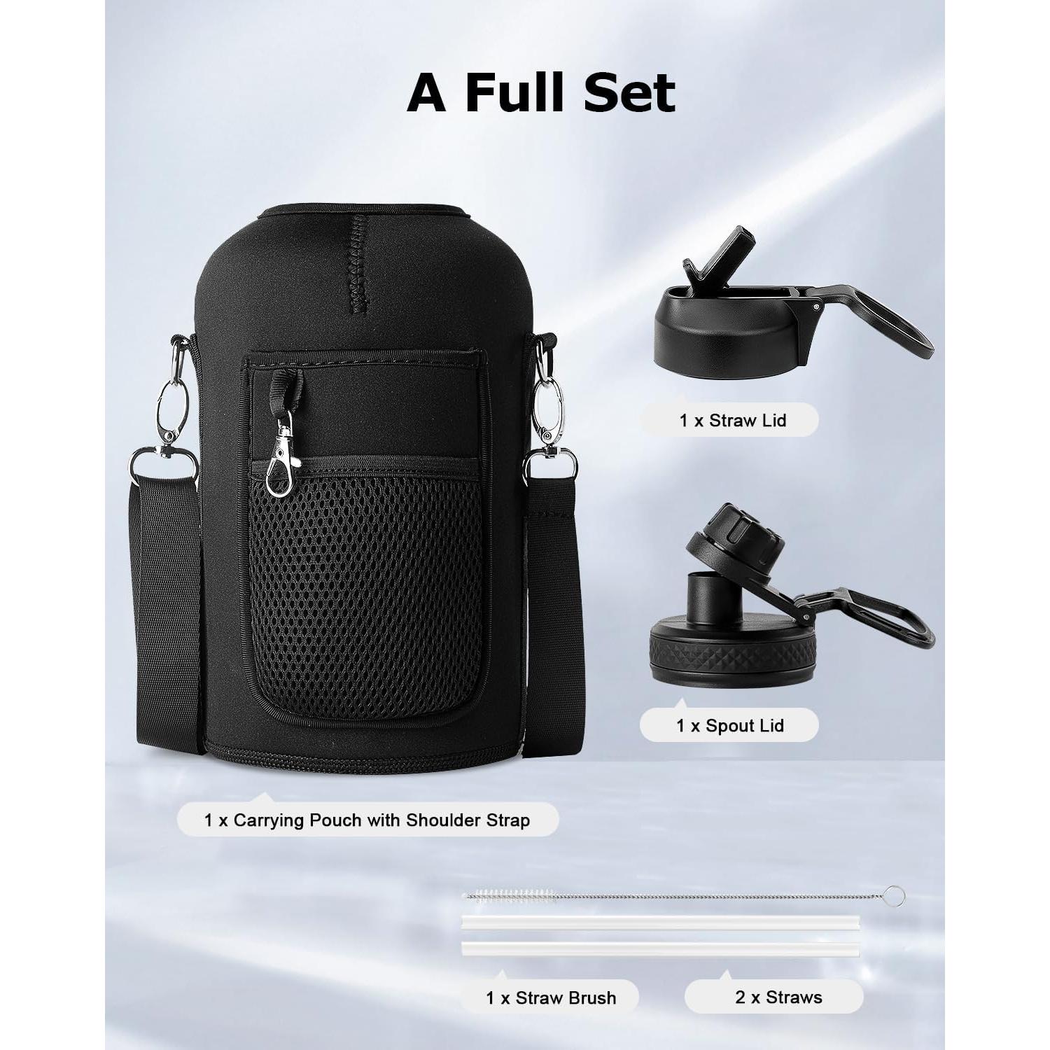 Botella de Agua Aislada INSPI 1.89L Púrpura con Asa