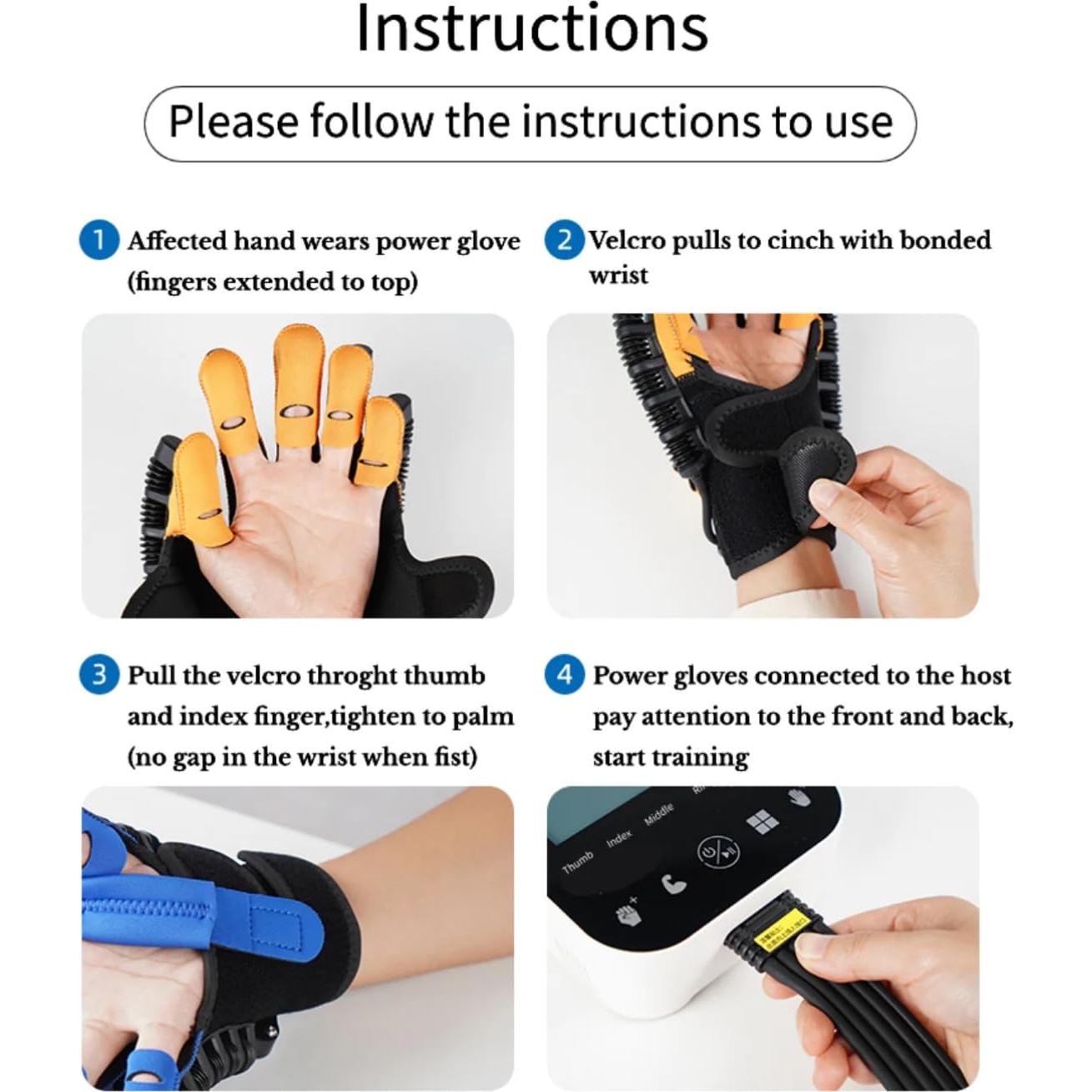 Guantes de Rehabilitación Robótica Syrebo C12 para Mano Derecha