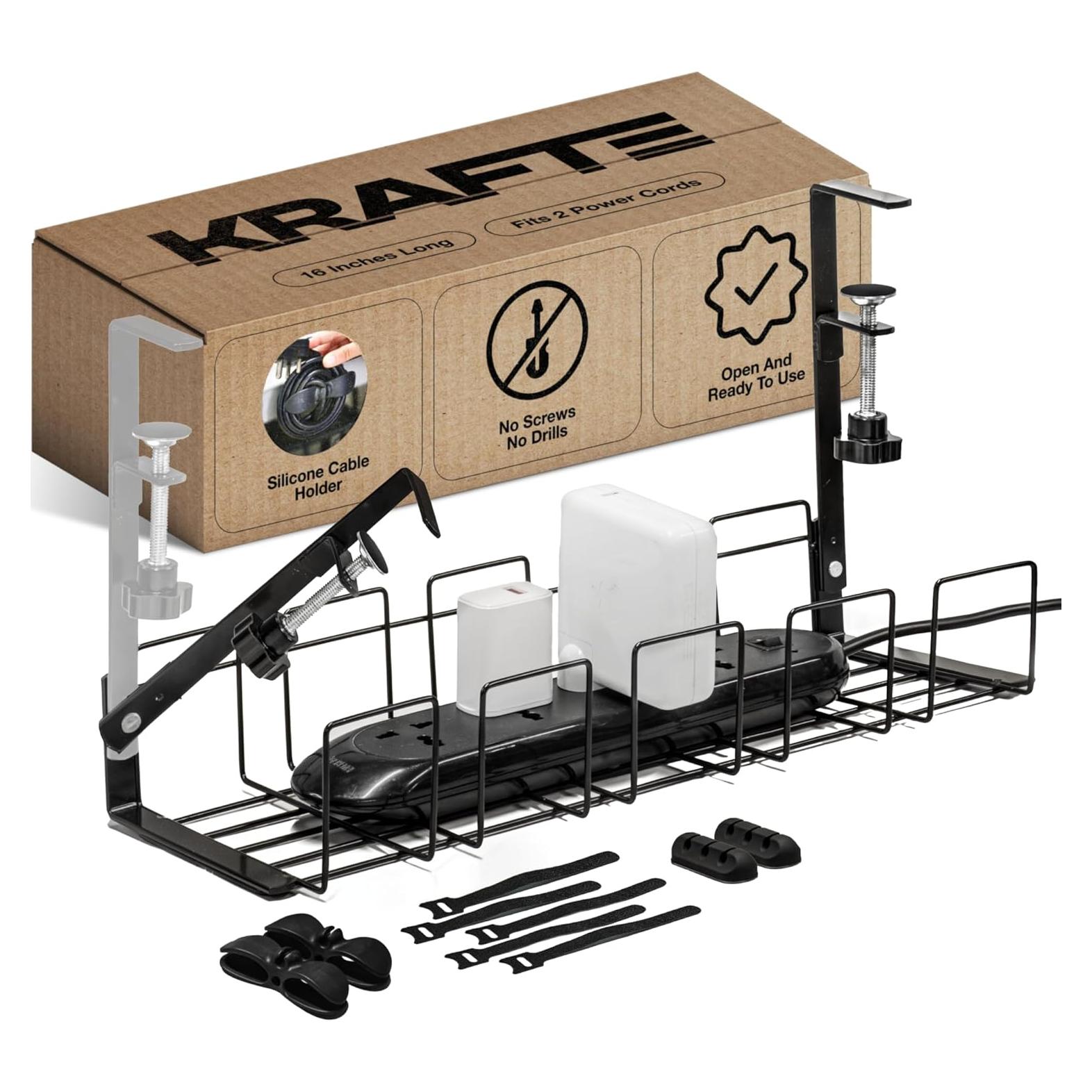 Bandeja de Gestión de Cables KraftE 40 cm Instalación Fácil