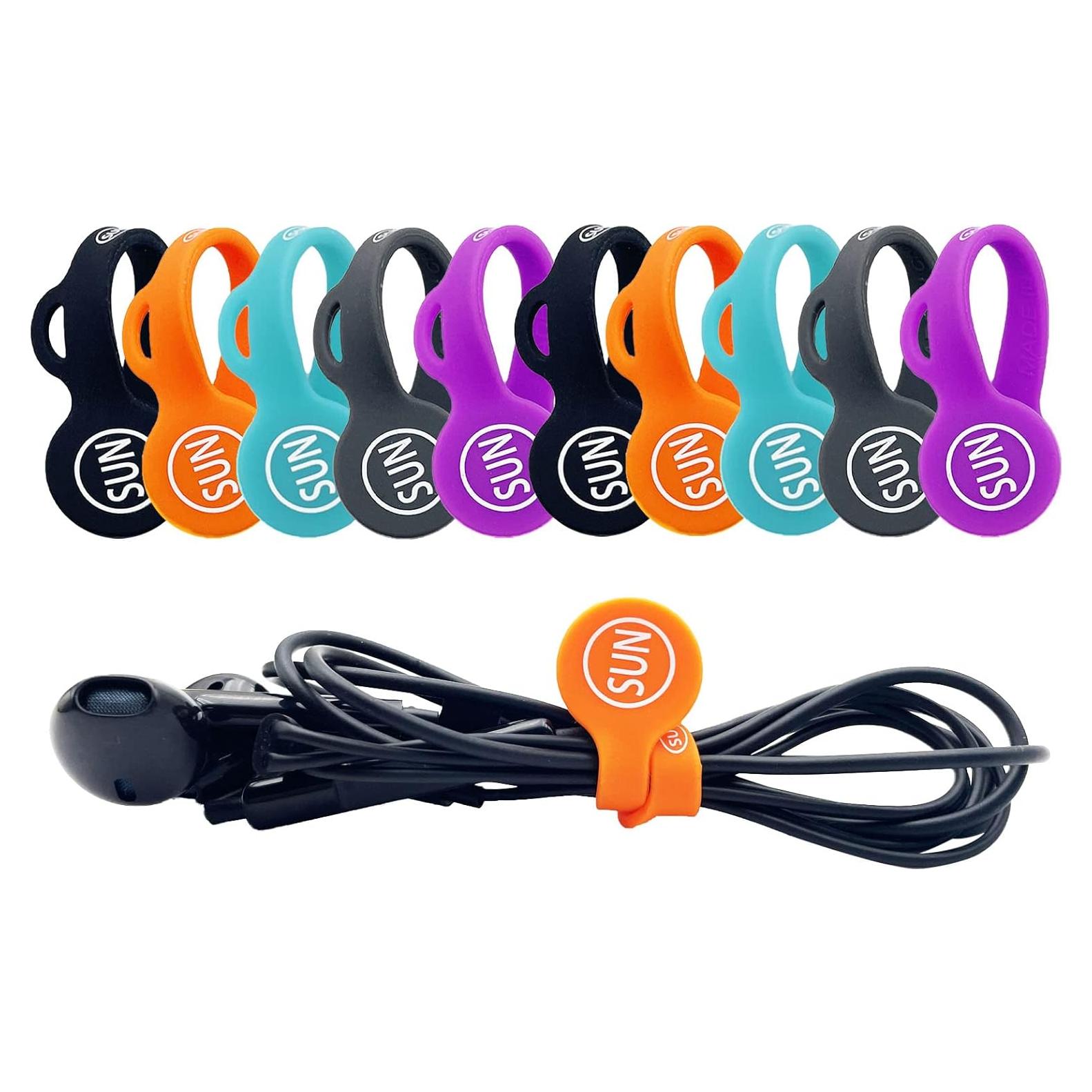 SUNFICON 10 Clips Organizadores de Cables Multicolor