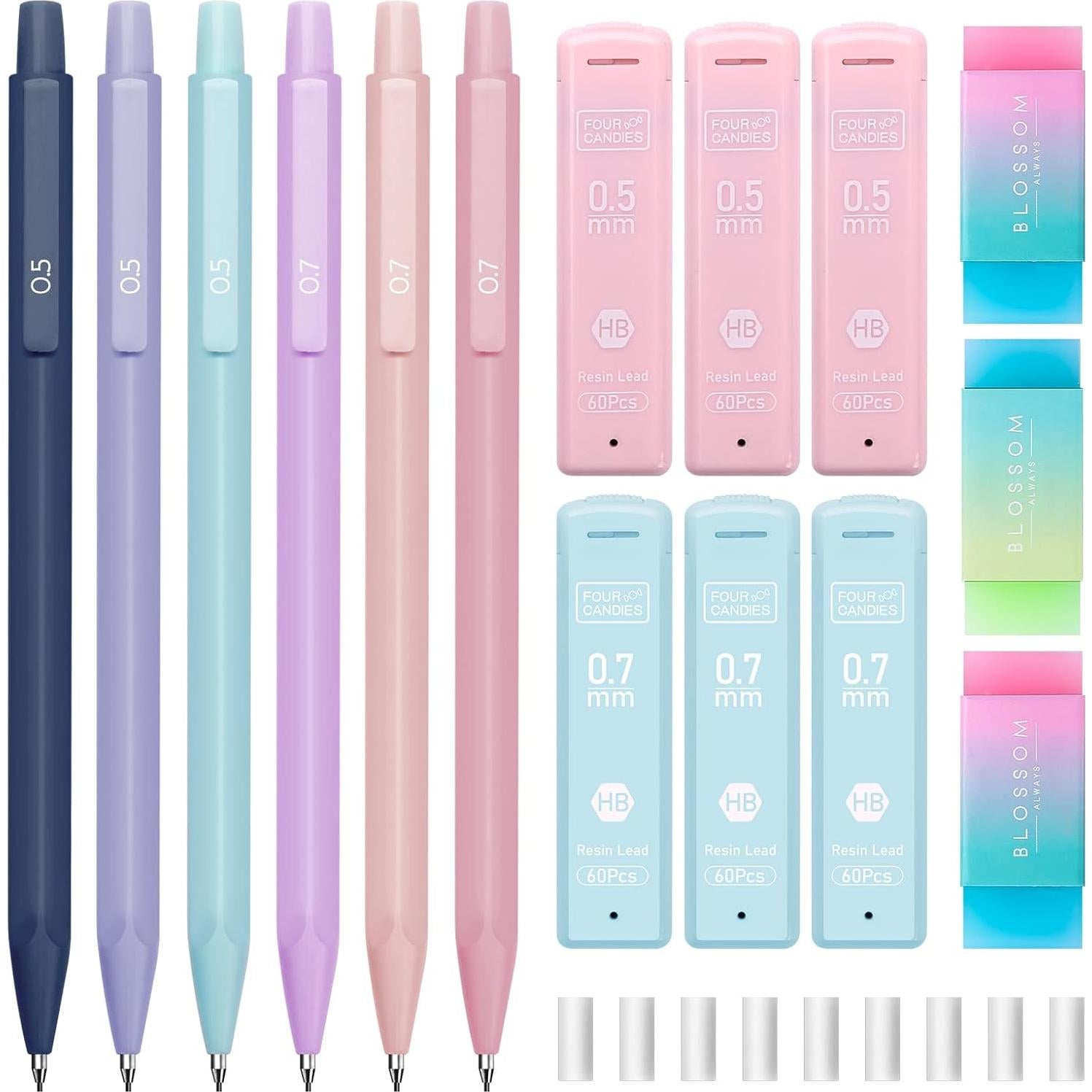 Juego de Lápices Mecánicos Four Candies 6PCS 0.5 y 0.7mm