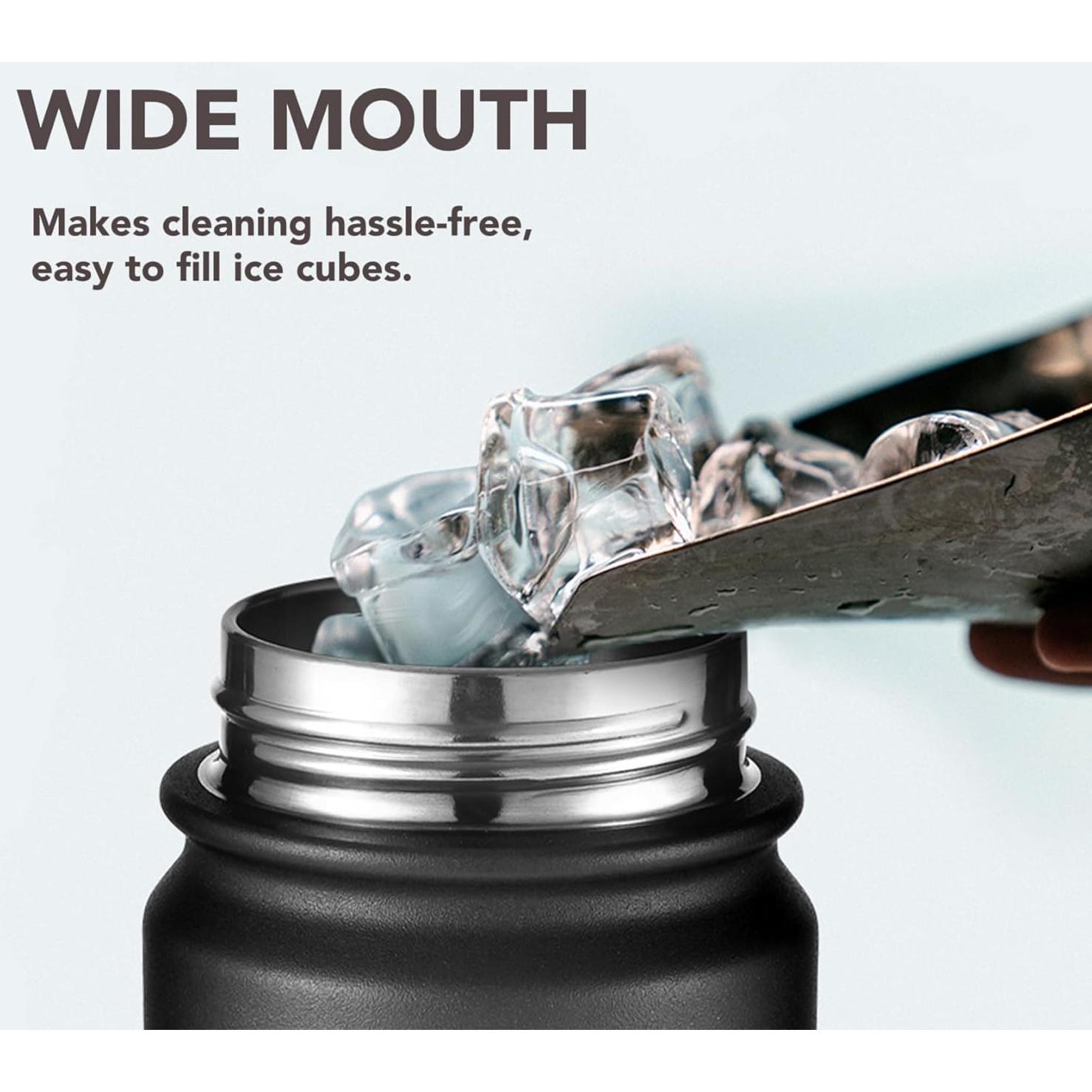 Botella de Agua Acero Inoxidable mininoo 710 ml Negra