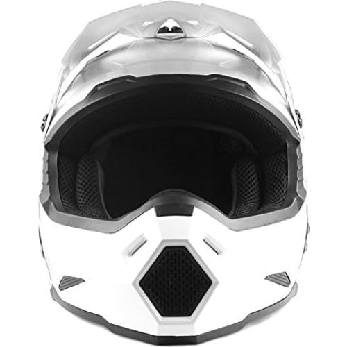 Casco de Motocross 1Storm HF801 Bluetooth Mediano Blanco