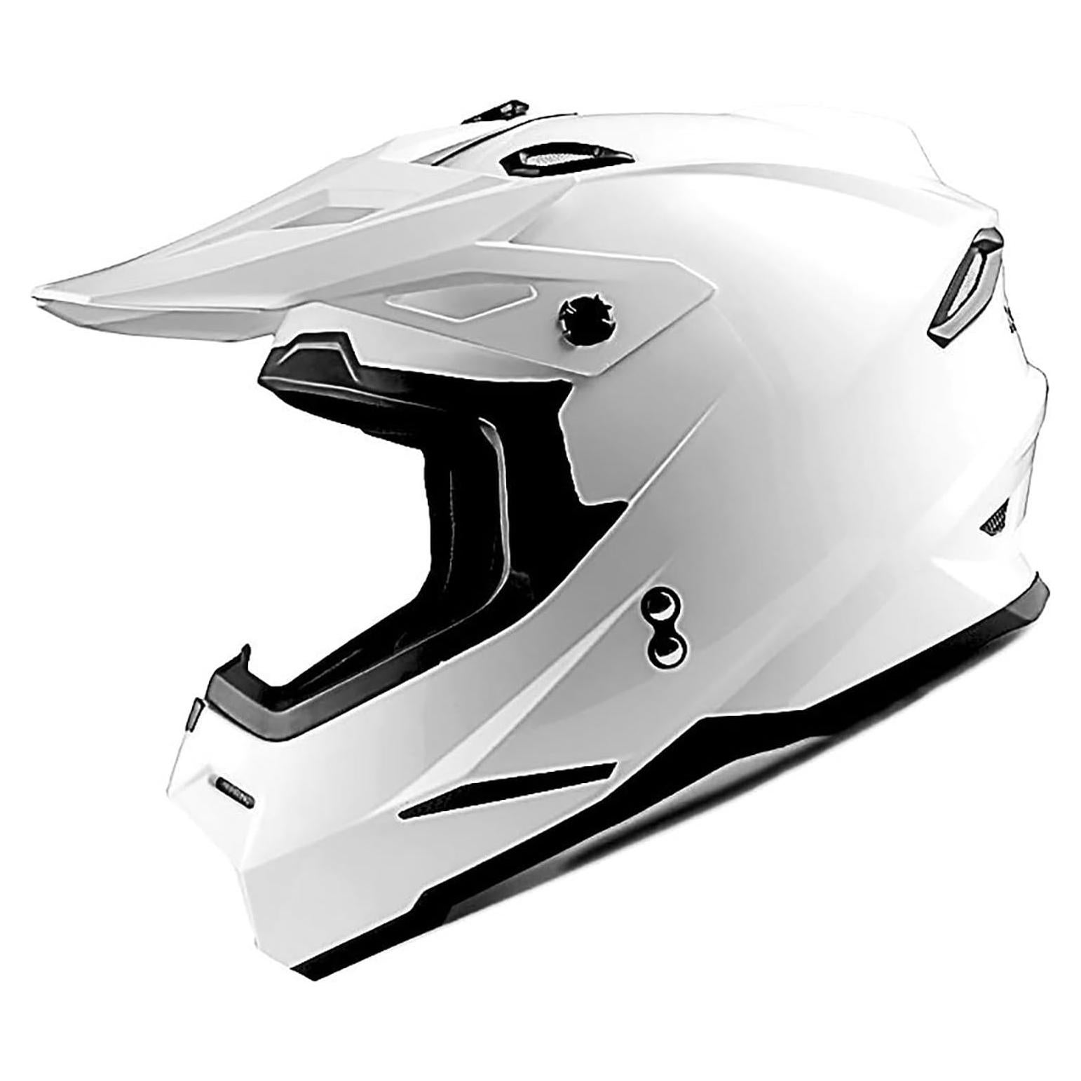 Casco de Motocross 1Storm HF801 Mediano Blanco Brillante