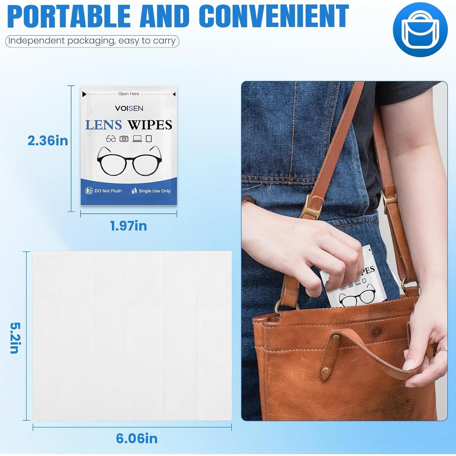 Toallitas Limpiadoras VOISEN para Lentes - 450 Unidades