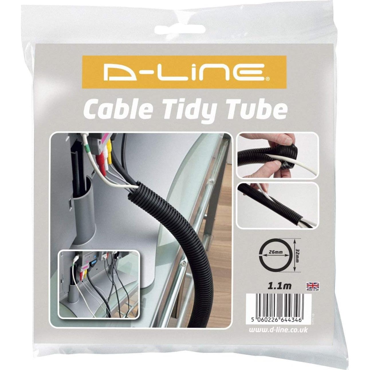 Manga de Cable D-Line Negra 109.77cm 3.2cm Diámetro Flexible