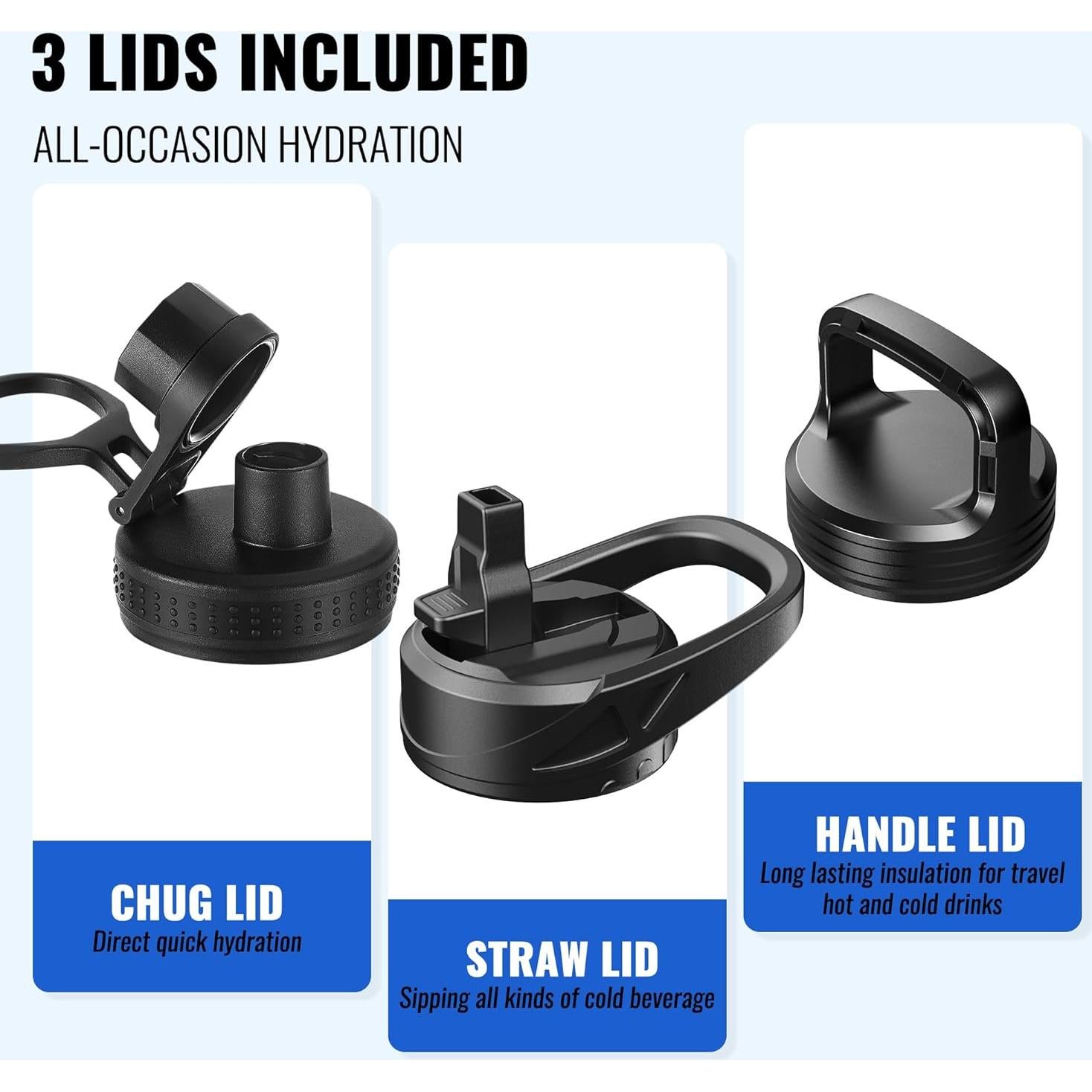 Botella de Agua Aislada RUBYFLASK 946 ml con Pajilla