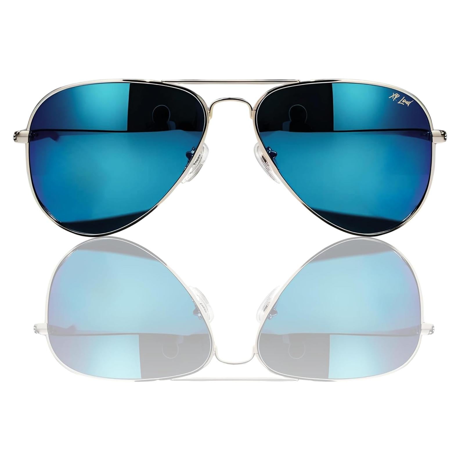 Gafas de sol Bluetooth XR Loud con lentes azul espejo UV400