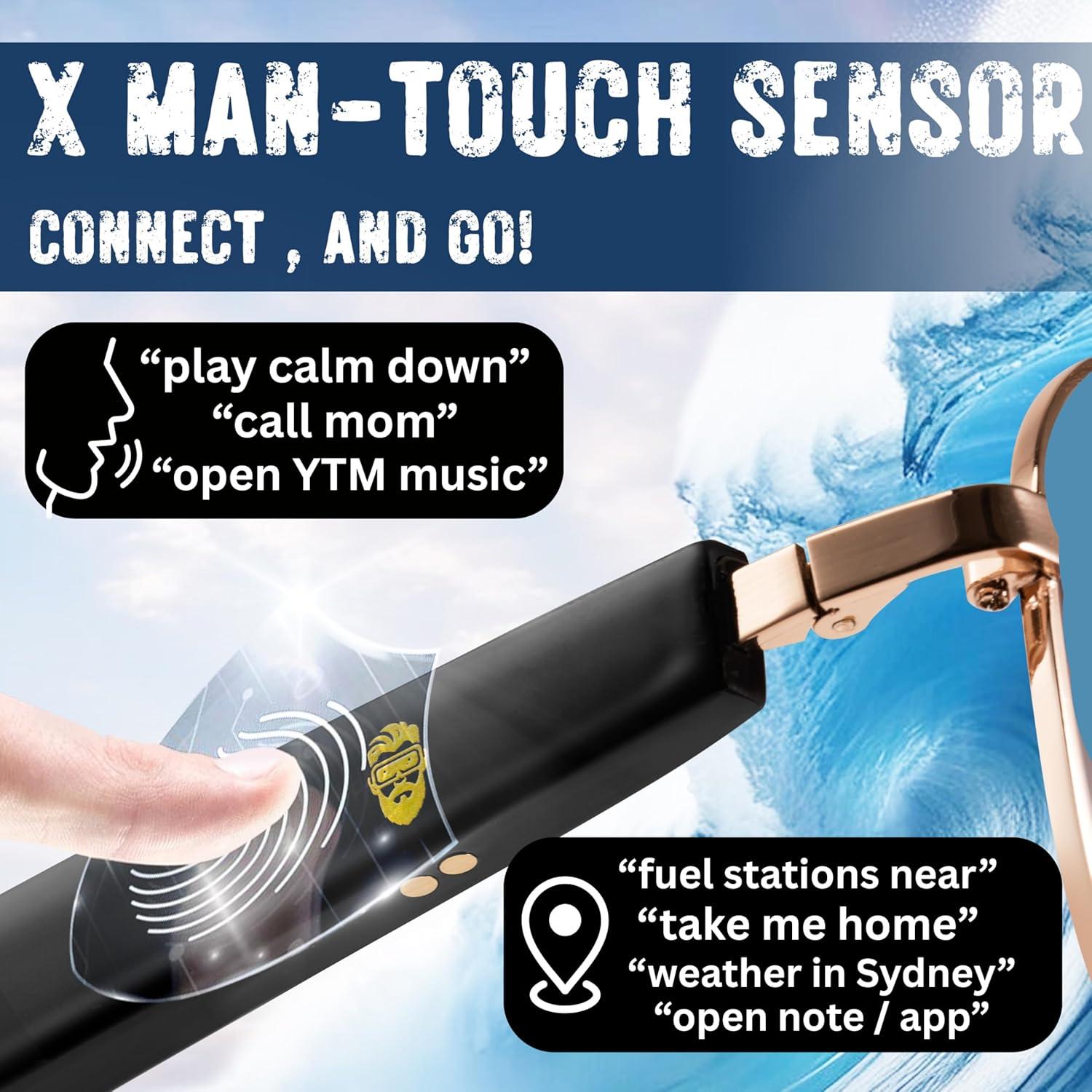 Gafas de sol Bluetooth XR Loud con lentes azul espejo UV400