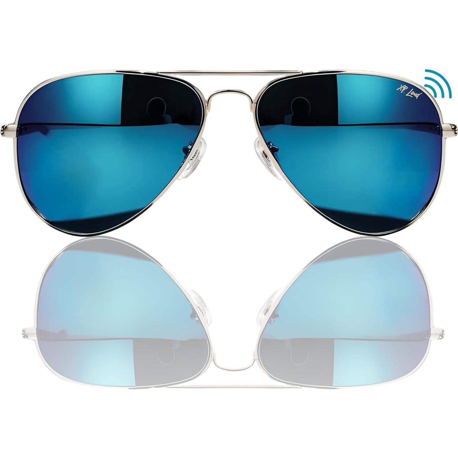 Gafas de sol Bluetooth XR Loud con lentes azul espejo UV400